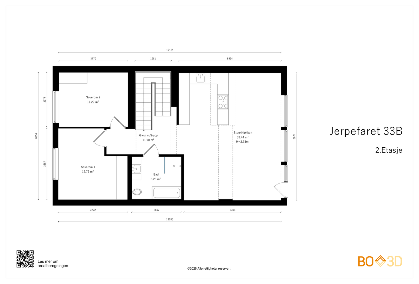 Plantegning - 2. etasje. Galleribilde