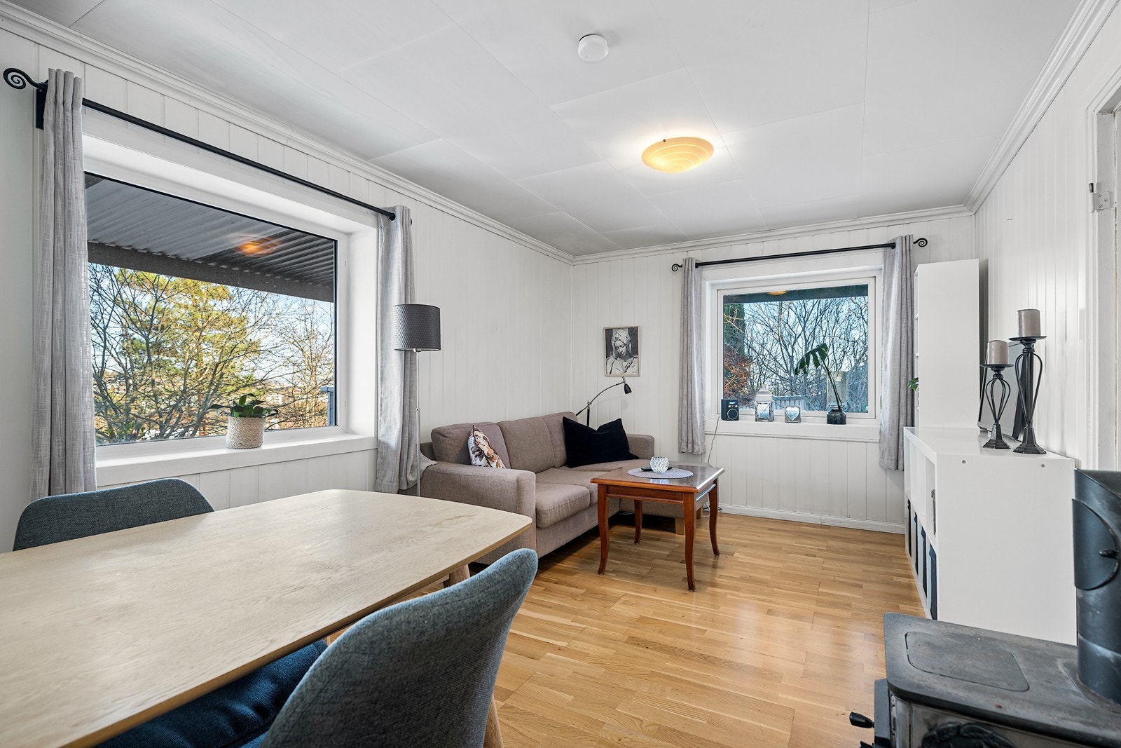 Stue/godkjent soverom på originale byggetegninger Galleribilde