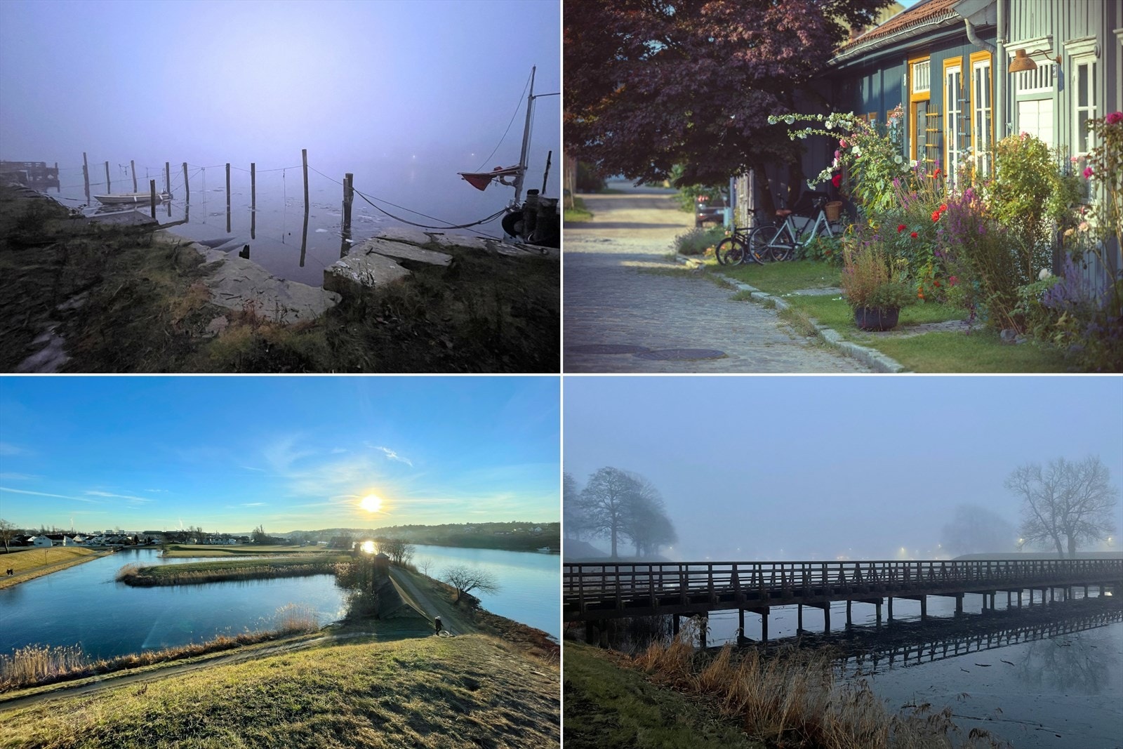 Alle disse bilder er tatt innenfor en radius av maks 10 minutters gange. Her vises Vaterland sin idylliske småhusbebyggelse, vannet med småbåter og sjekter og broene ved vollene. Helt unikt nærmiljø og turområder i vernet landskap. Galleribilde