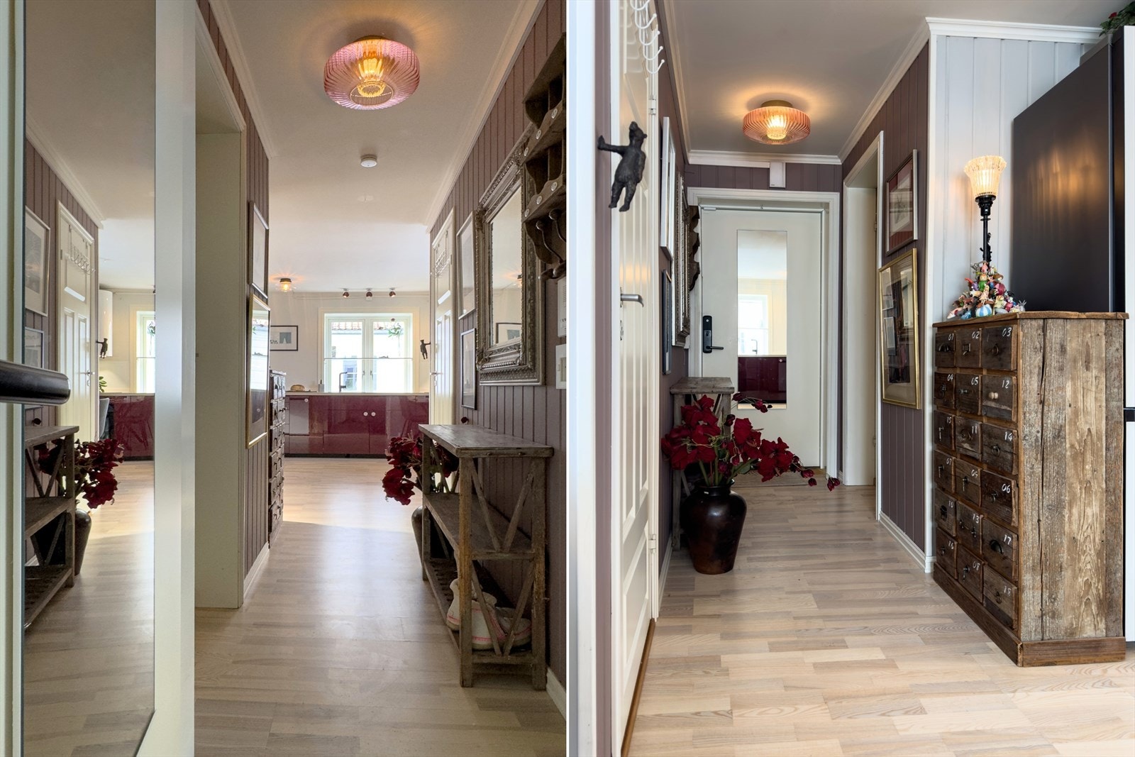 Entreen ønsker deg lunt velkommen. Her er også montert calling anlegg, brannavstiller og boligalarm. Døren har Yale doorman. Galleribilde