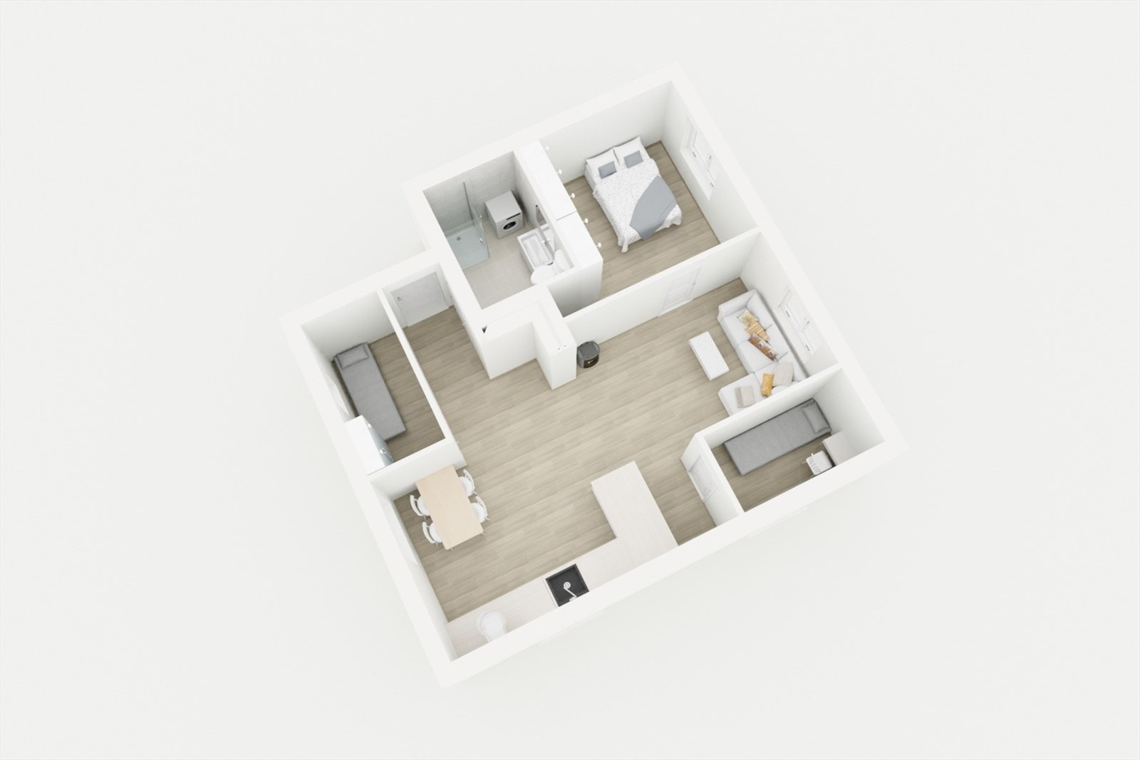 3D plantegning. Galleribilde