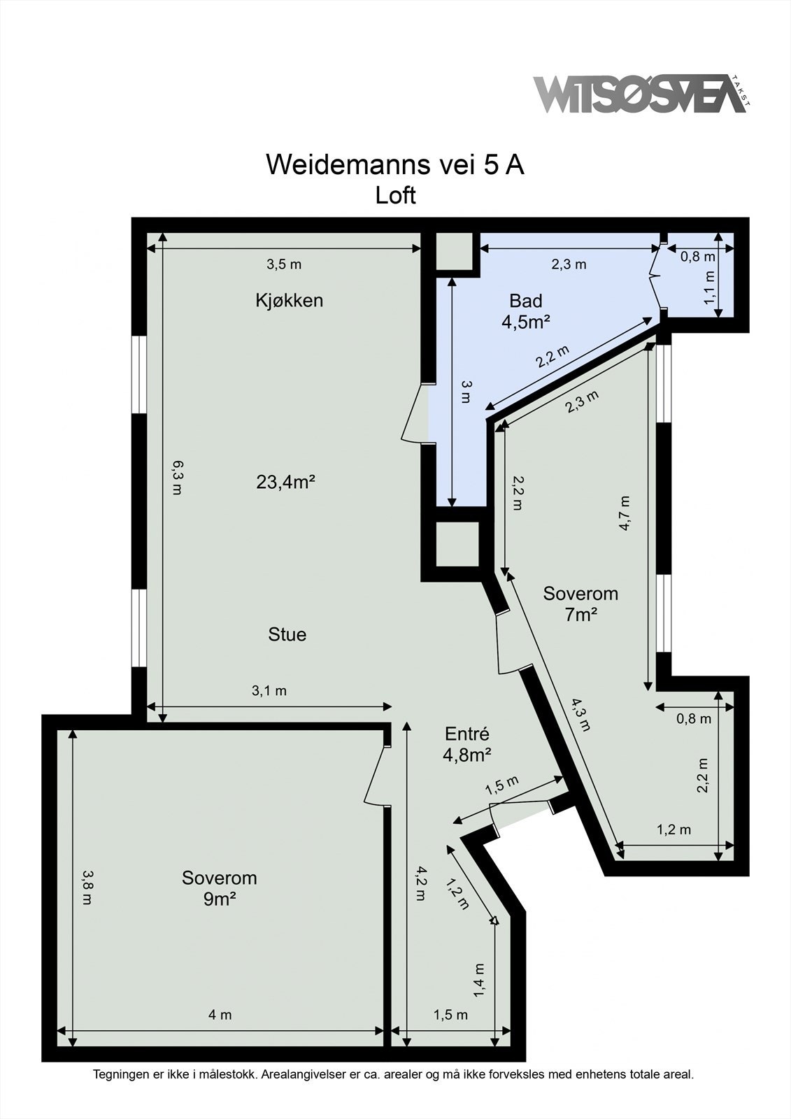 Planskisse loft Galleribilde