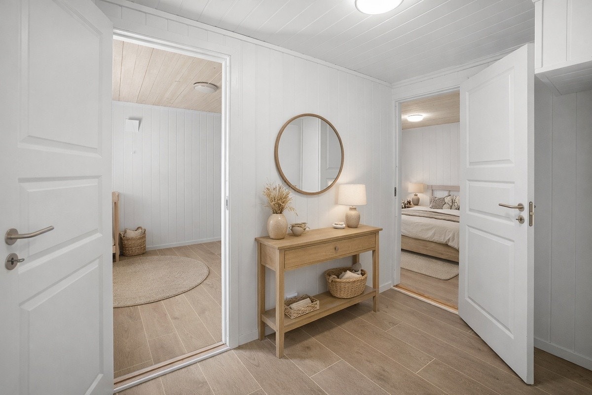 inngang til de to soverommene. Galleribilde