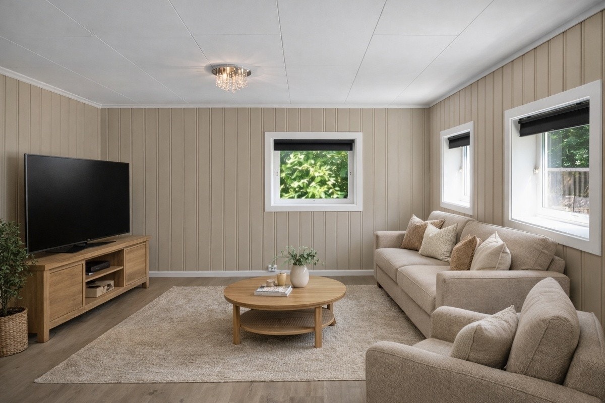 Stor og lys stue. Galleribilde