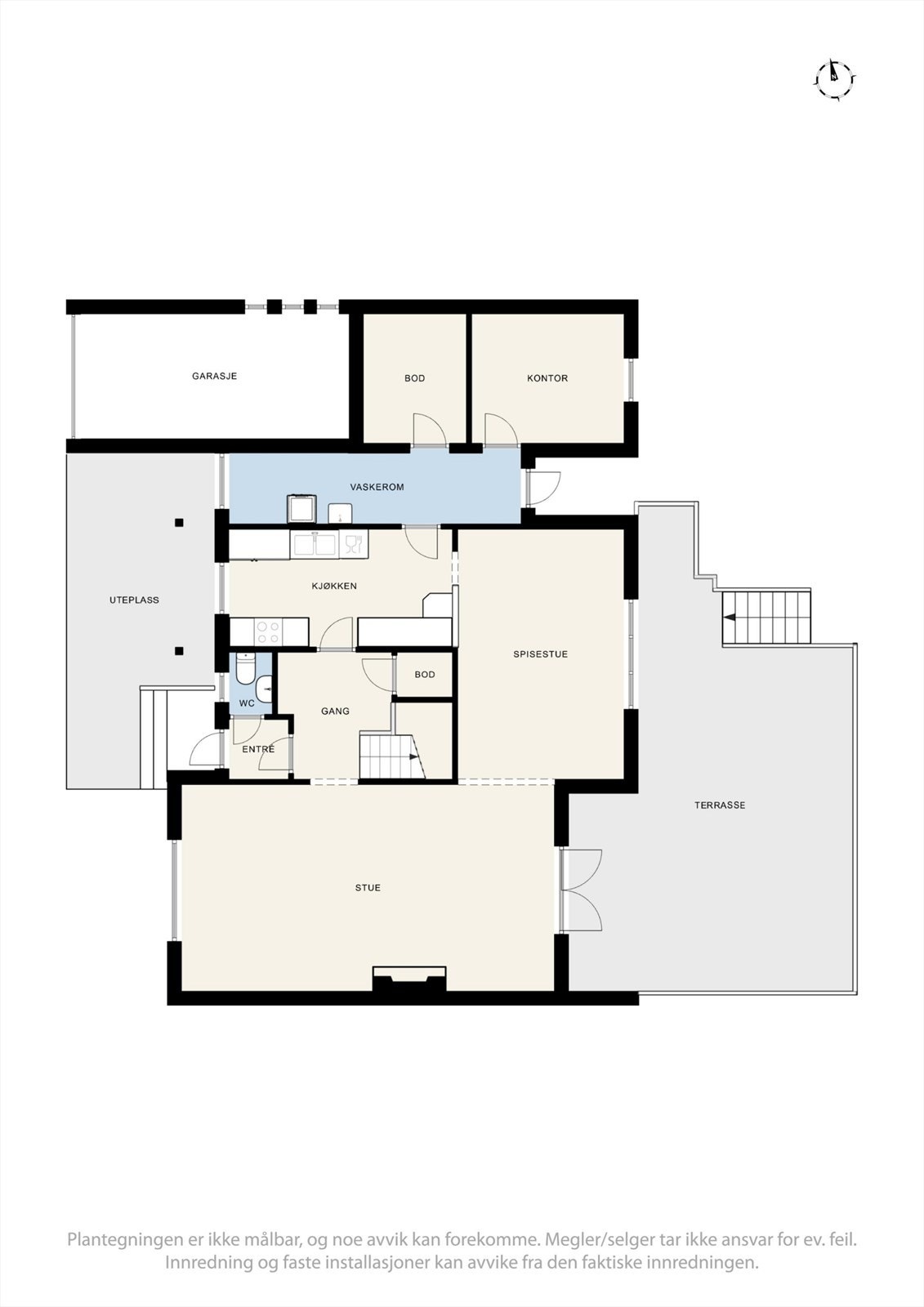 Plantegning 1. etasje Galleribilde