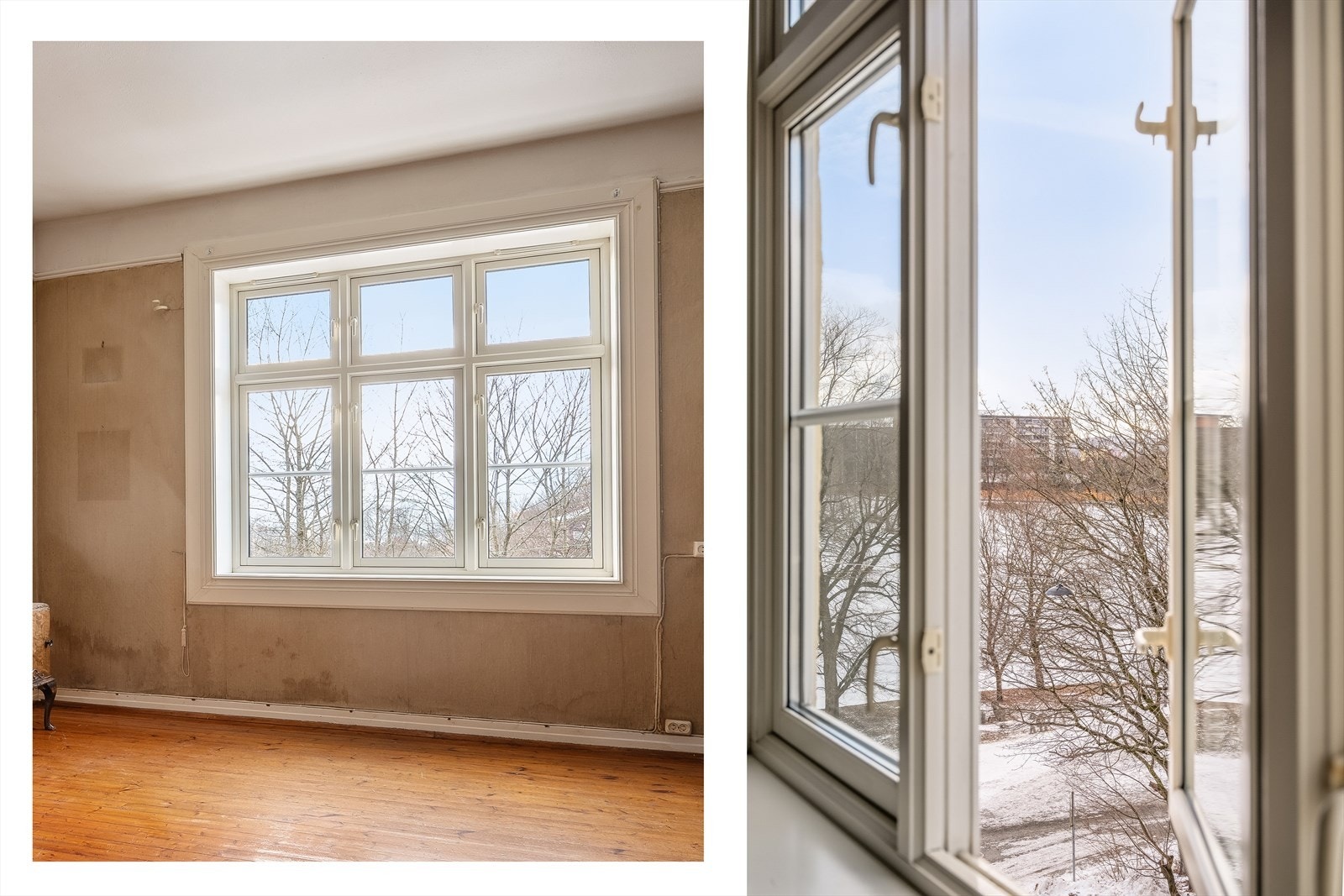 Fra stuen og dagens soverom er det hyggelig utsyn mot iladalen. Her er det lite innsyn! Galleribilde