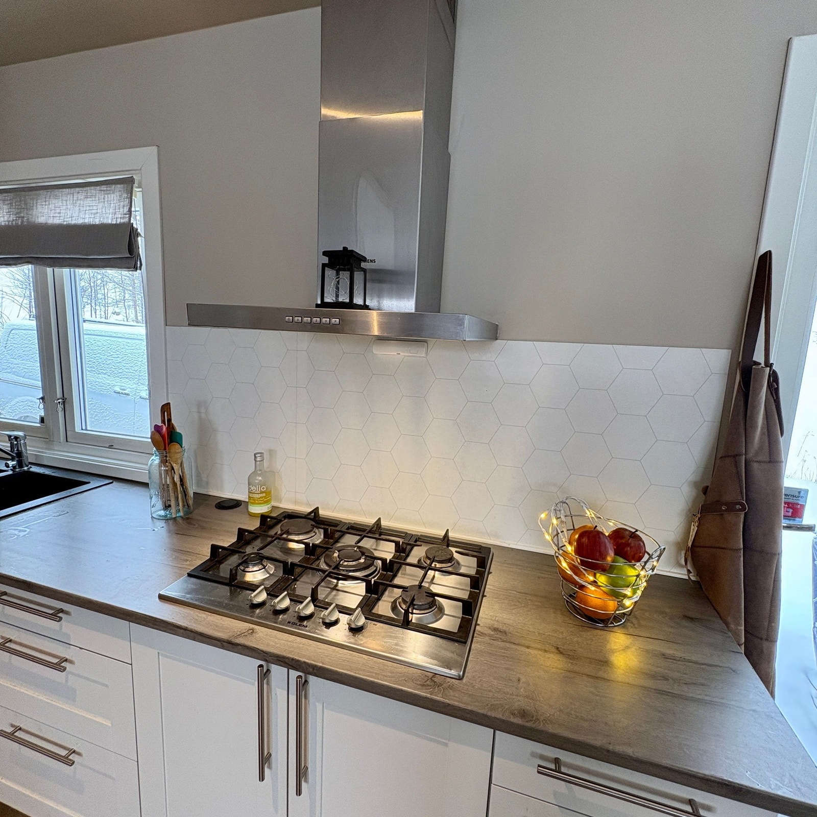 Gass platetopp følger boligen, opplegg for vanlig platetopp er installert. Galleribilde