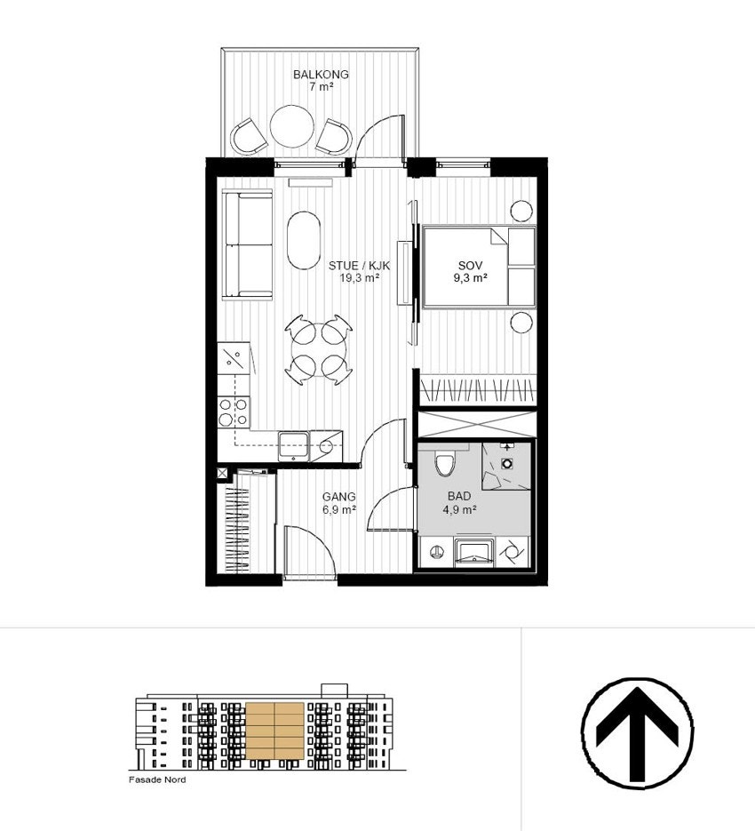 Plantegning fra utbygger Galleribilde