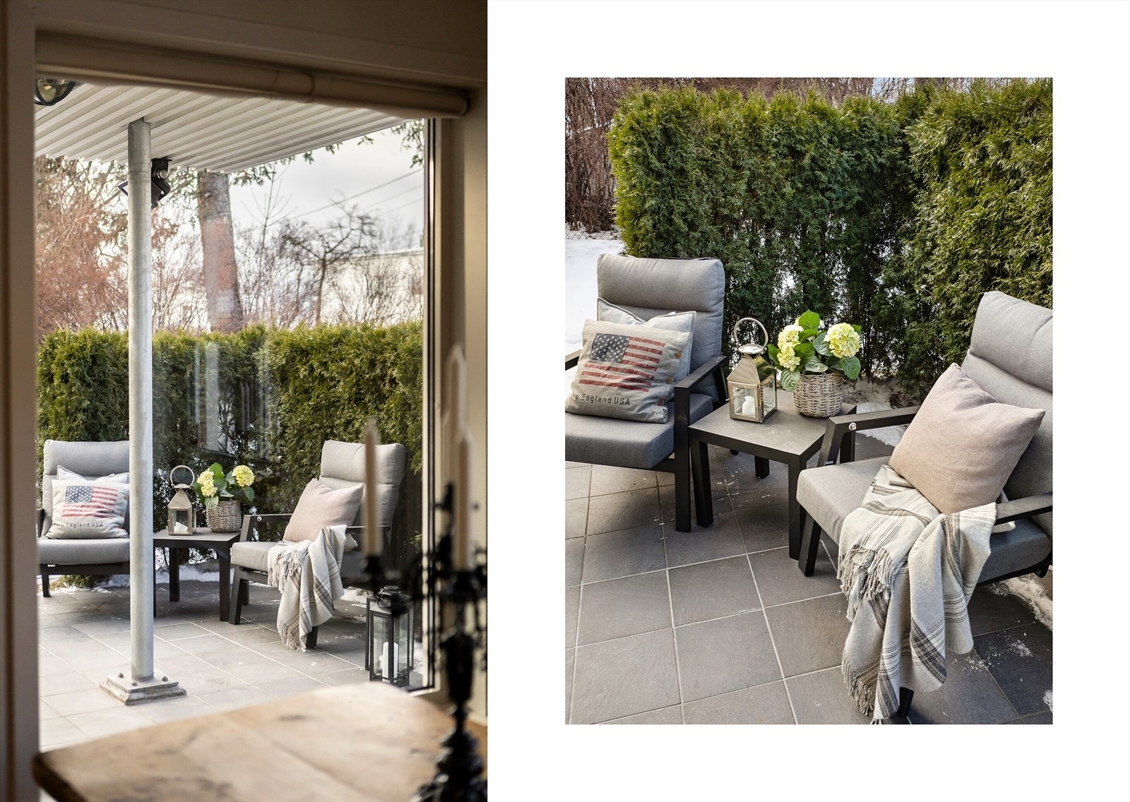 Fra stuen har man adgang til en skjermet og innbydende markterrasse med god plass til utemøbler. Galleribilde