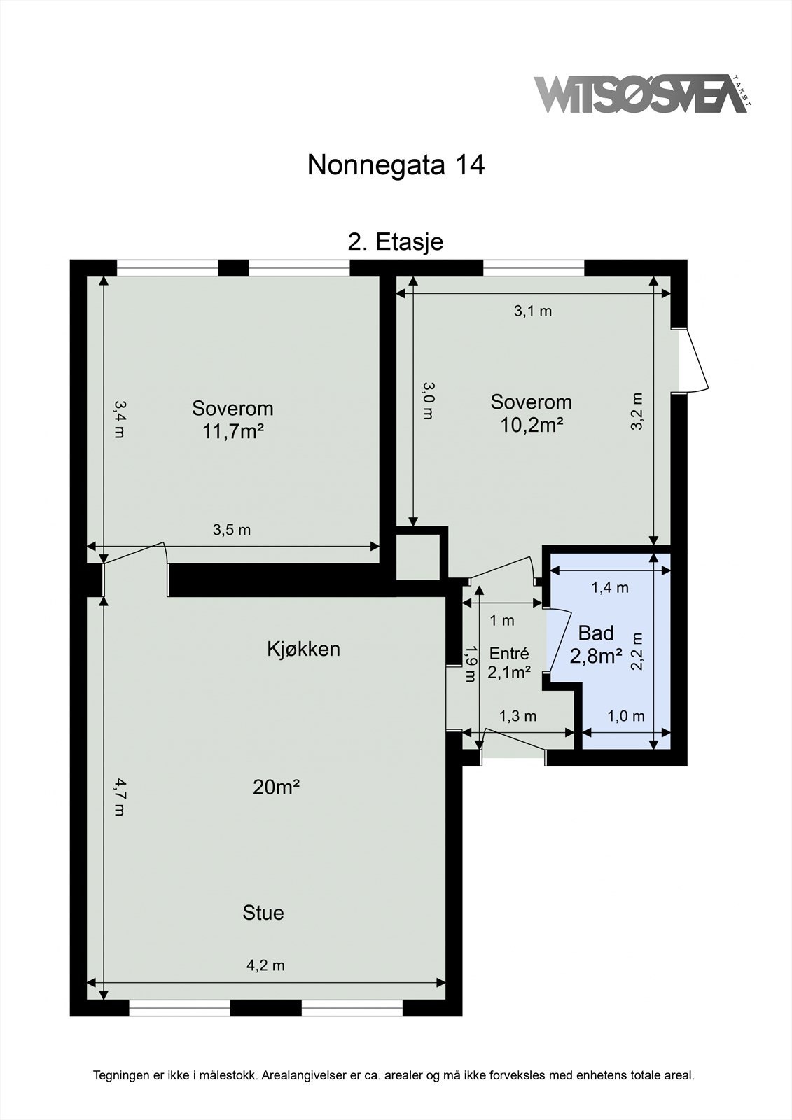 Planskisse 2. etasje Galleribilde