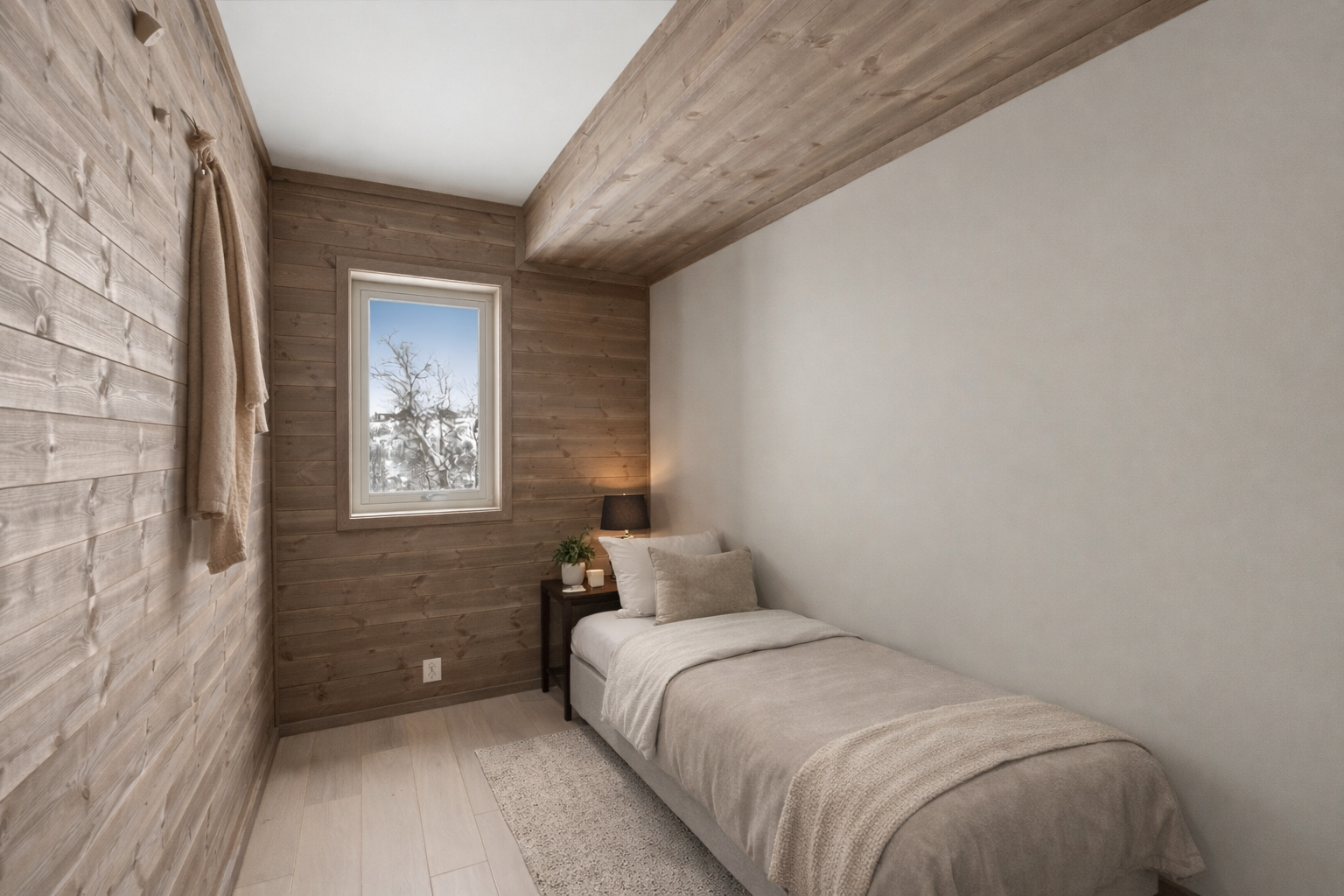 Praktisk soverom som passer perfekt som gjesterom eller barnerom. Galleribilde