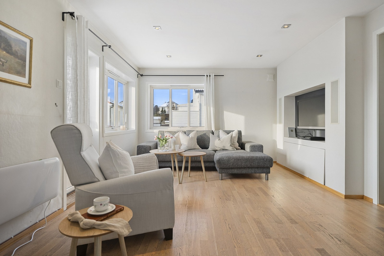 Stuen har utgang til balkong. Galleribilde