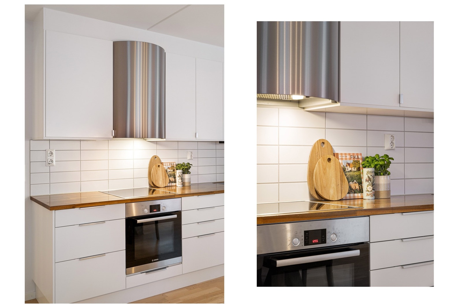 Hvitevarene er integrerte og følger naturligvis med ved salg. Galleribilde