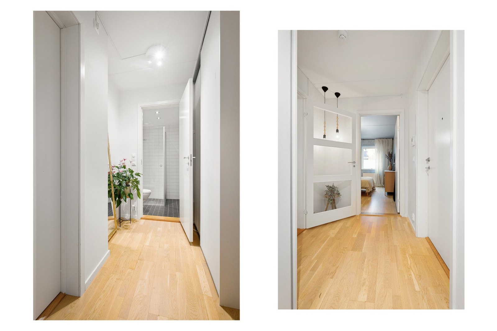 Entréen er lys og romslig, og gir et godt førsteinntrykk av leiligheten. Galleribilde