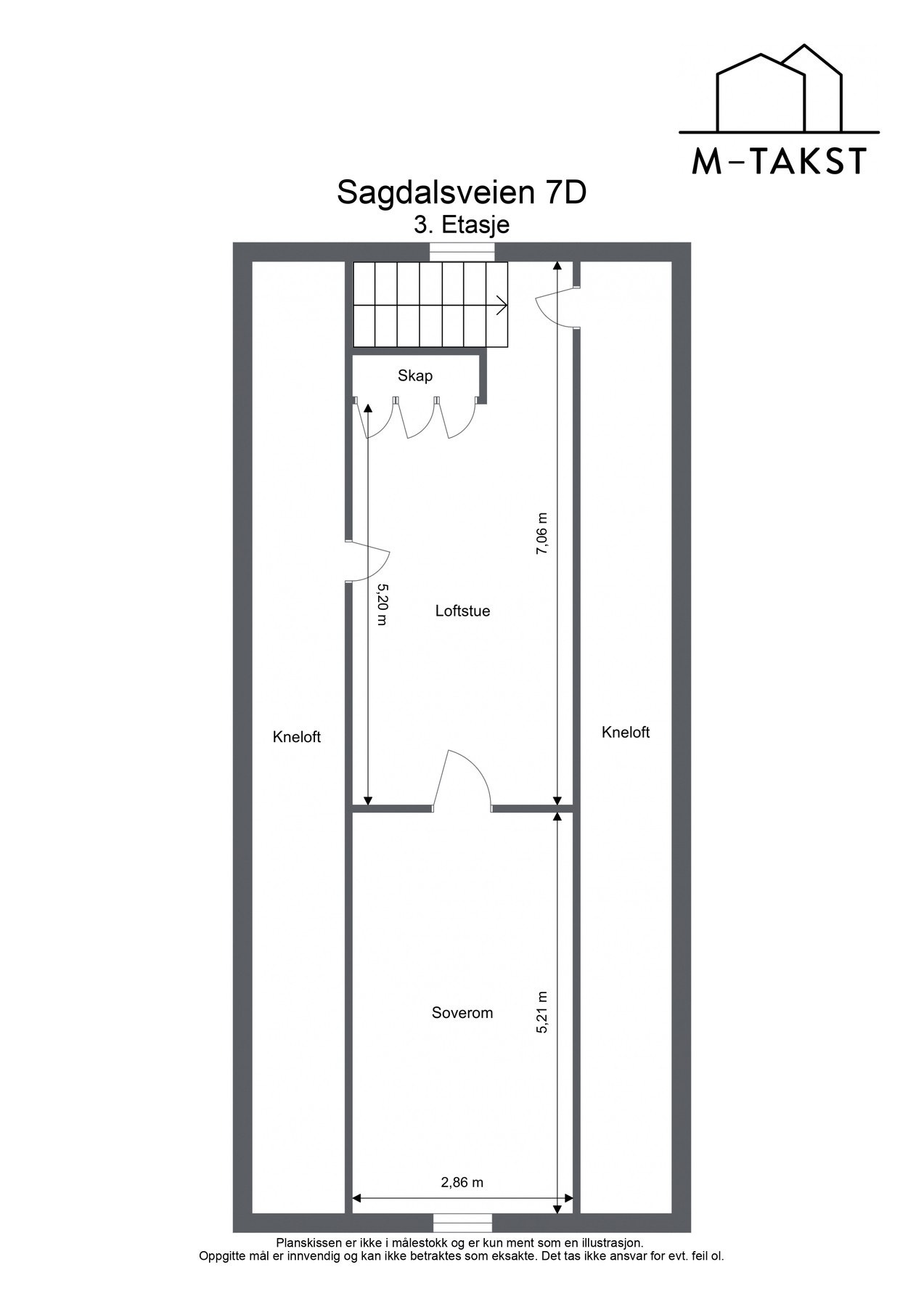 Plantegning loftsetasje. Galleribilde