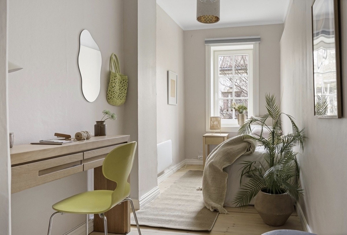 Soverommet som leies ut, rommet er umøblert. Galleribilde