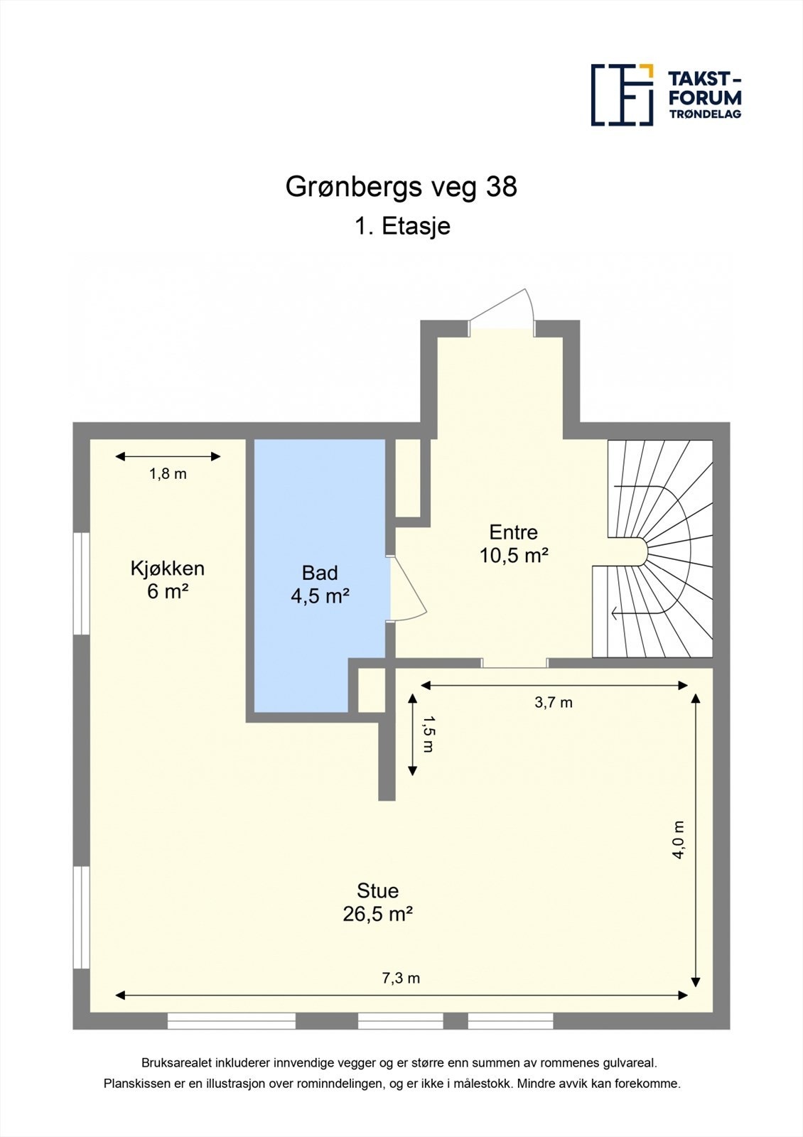 Planskisse 1. etasje Galleribilde