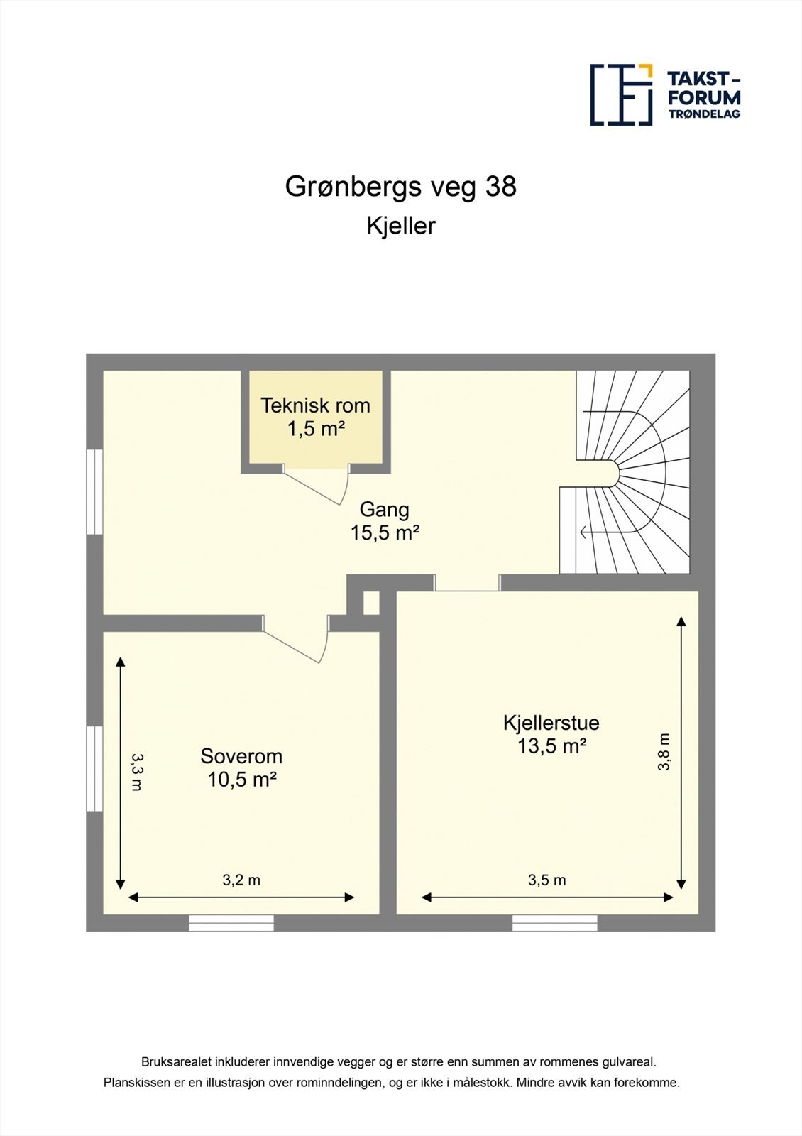 Planskisse kjeller Galleribilde