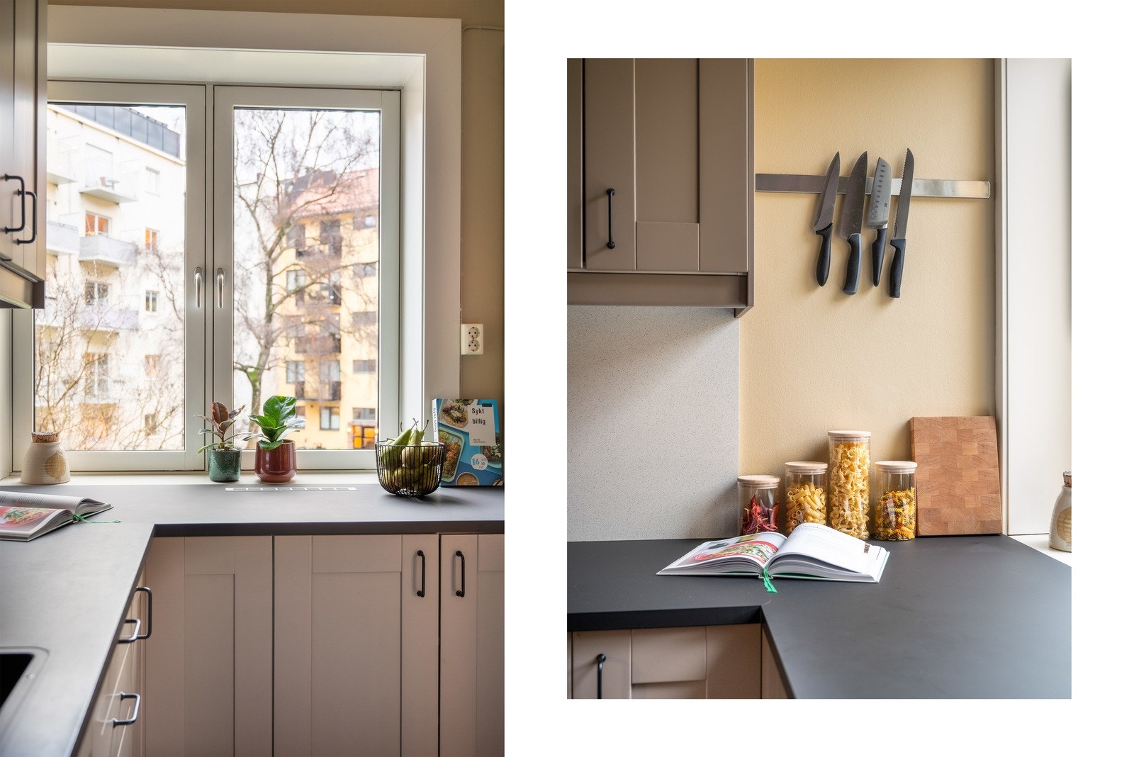 Med handelen følger frittstående komfyr, kombinert kjøle-/fryseskap og oppvaskmaskin. Galleribilde