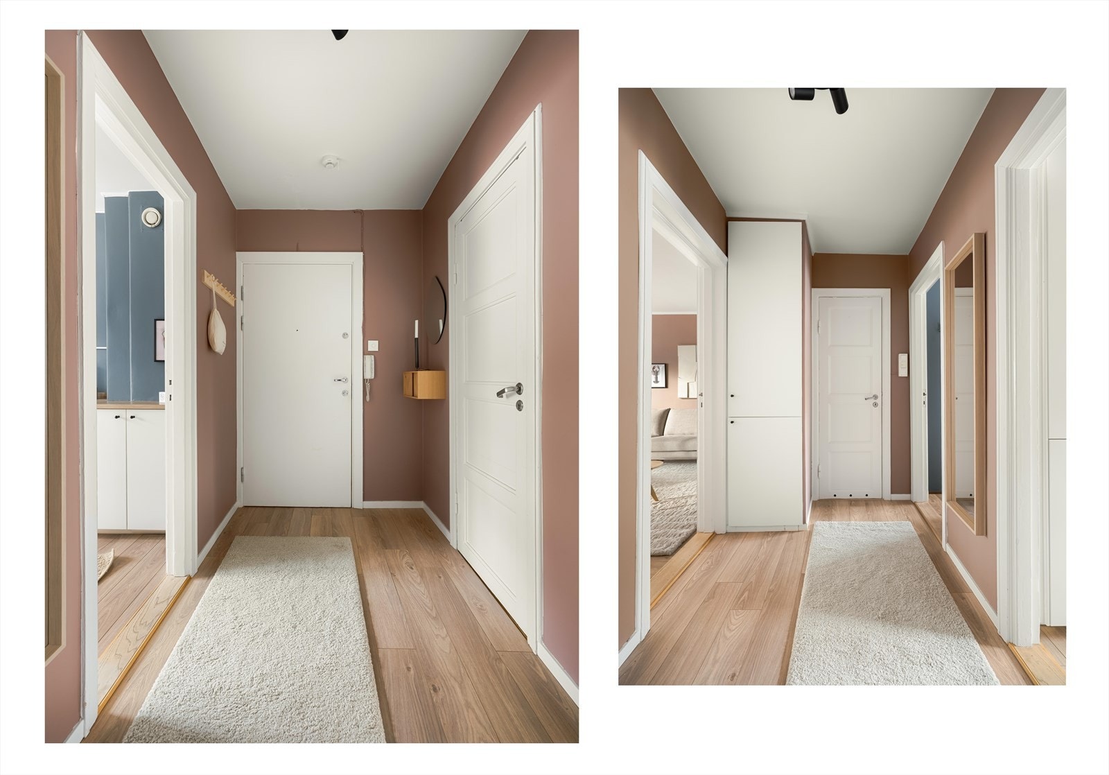 Innbydende entré med plassbygd garderobeskap og god plass til omkledning. Galleribilde