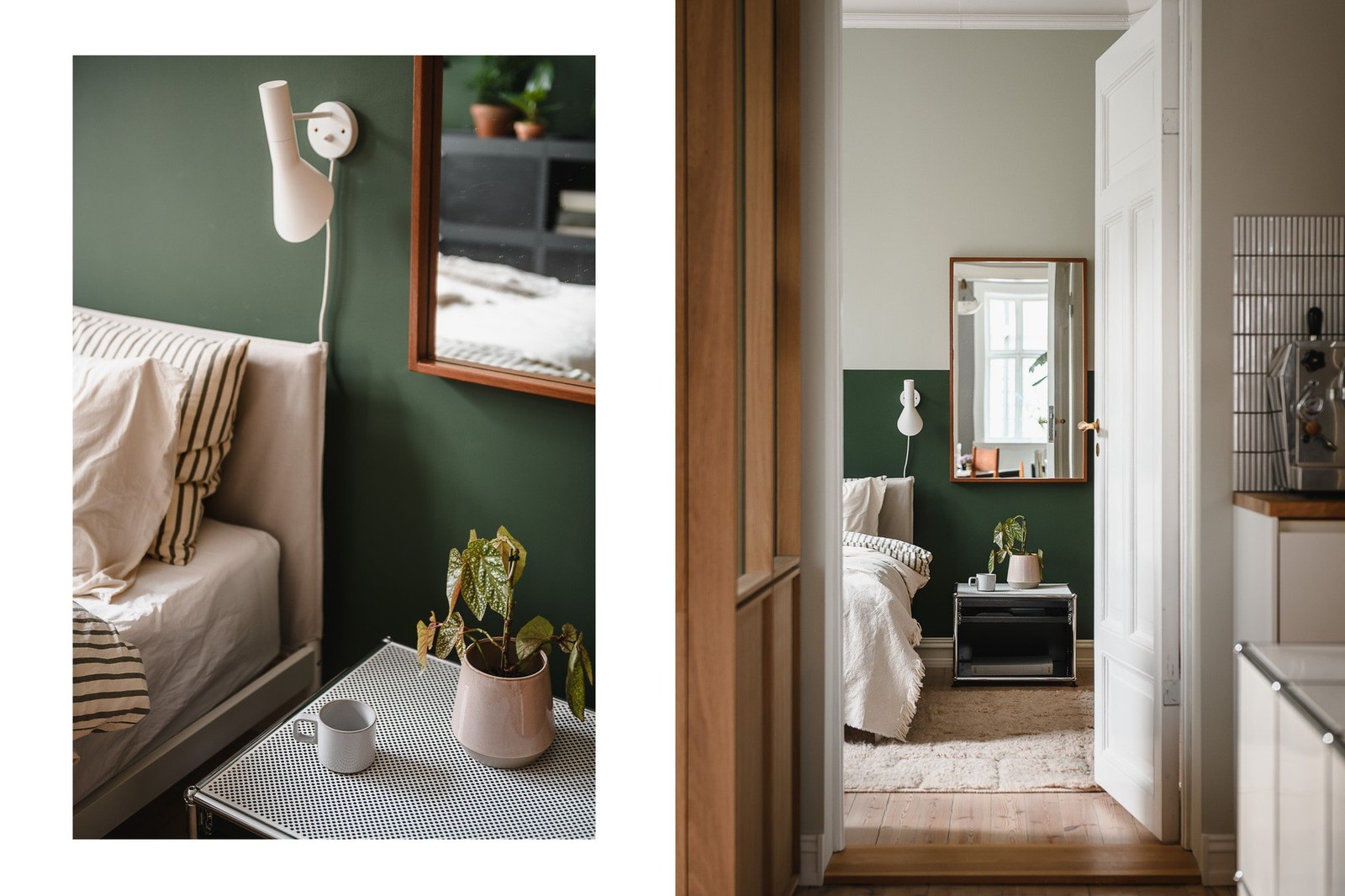 Gjennomgående materialvalg og en dempet fargepalett skaper en rolig og helhetlig atmosfære. Galleribilde