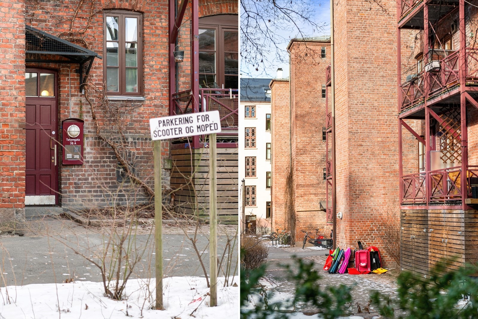 Det er aktiviteter året rundt i bakgården for både store og små. Galleribilde