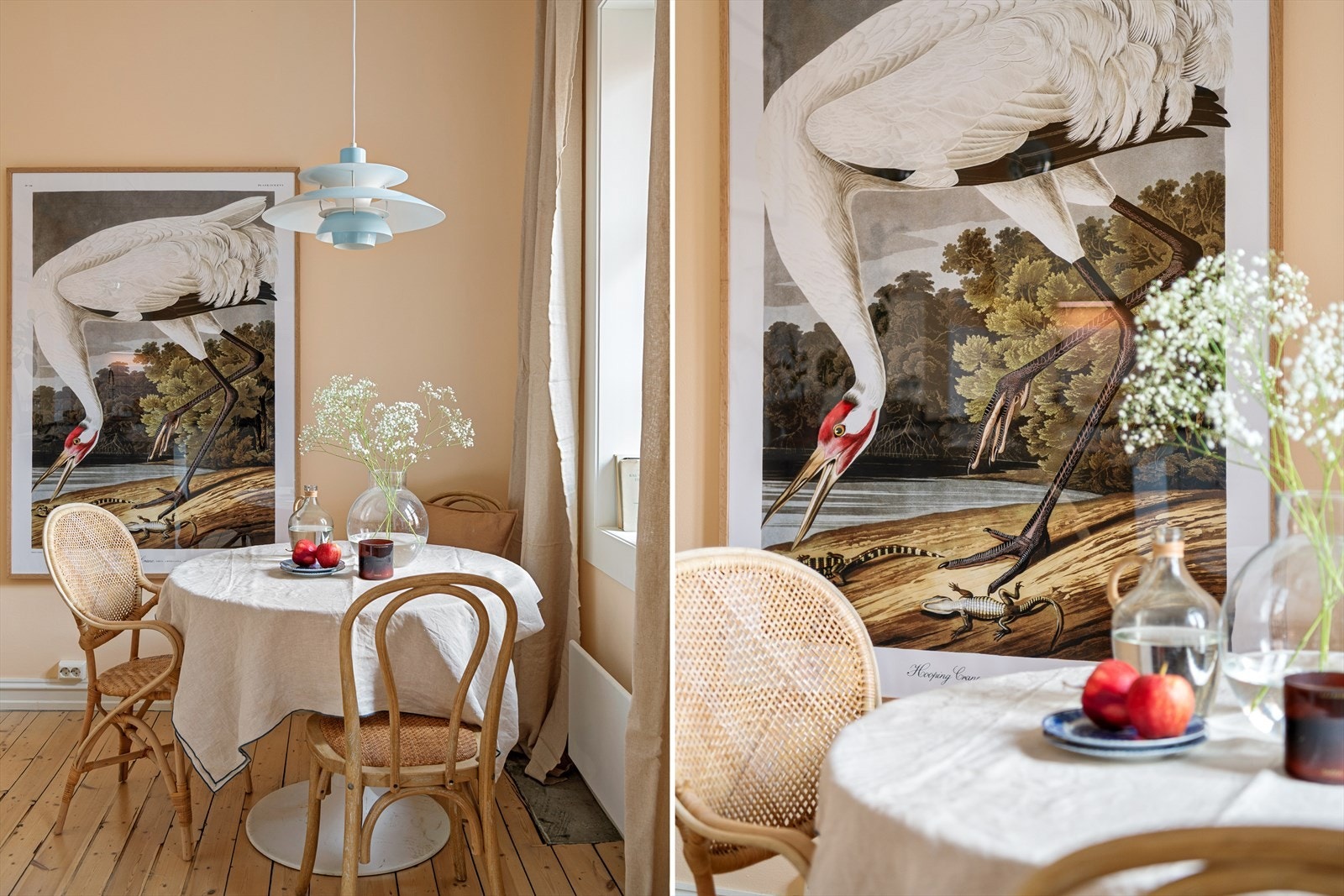 Det er god plass til et spisebord som kan utvides ved behov. Galleribilde