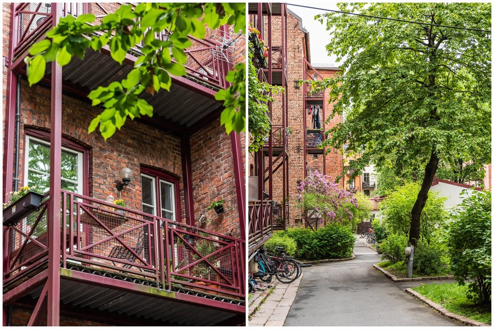 Leiligheten vi nå skal selge ligger i øverste del av bakgården, og i byggets 2.etasje. Galleribilde