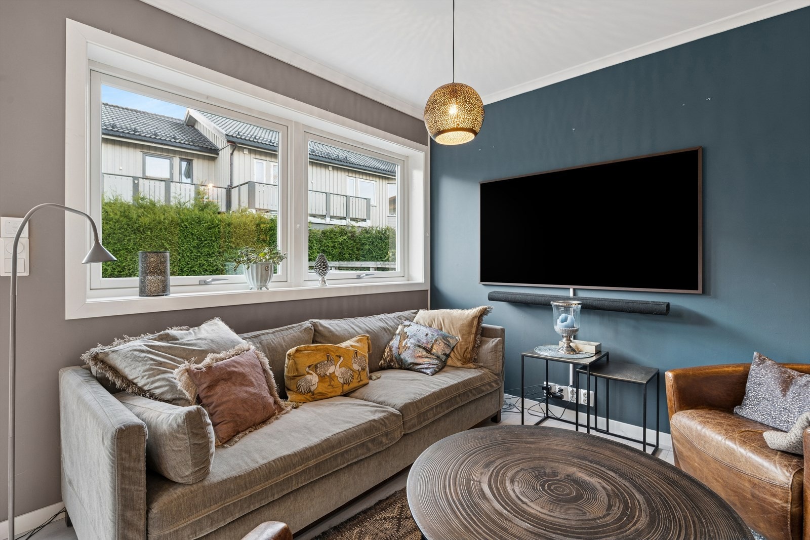 Stuen har en egen TV-krok. Galleribilde