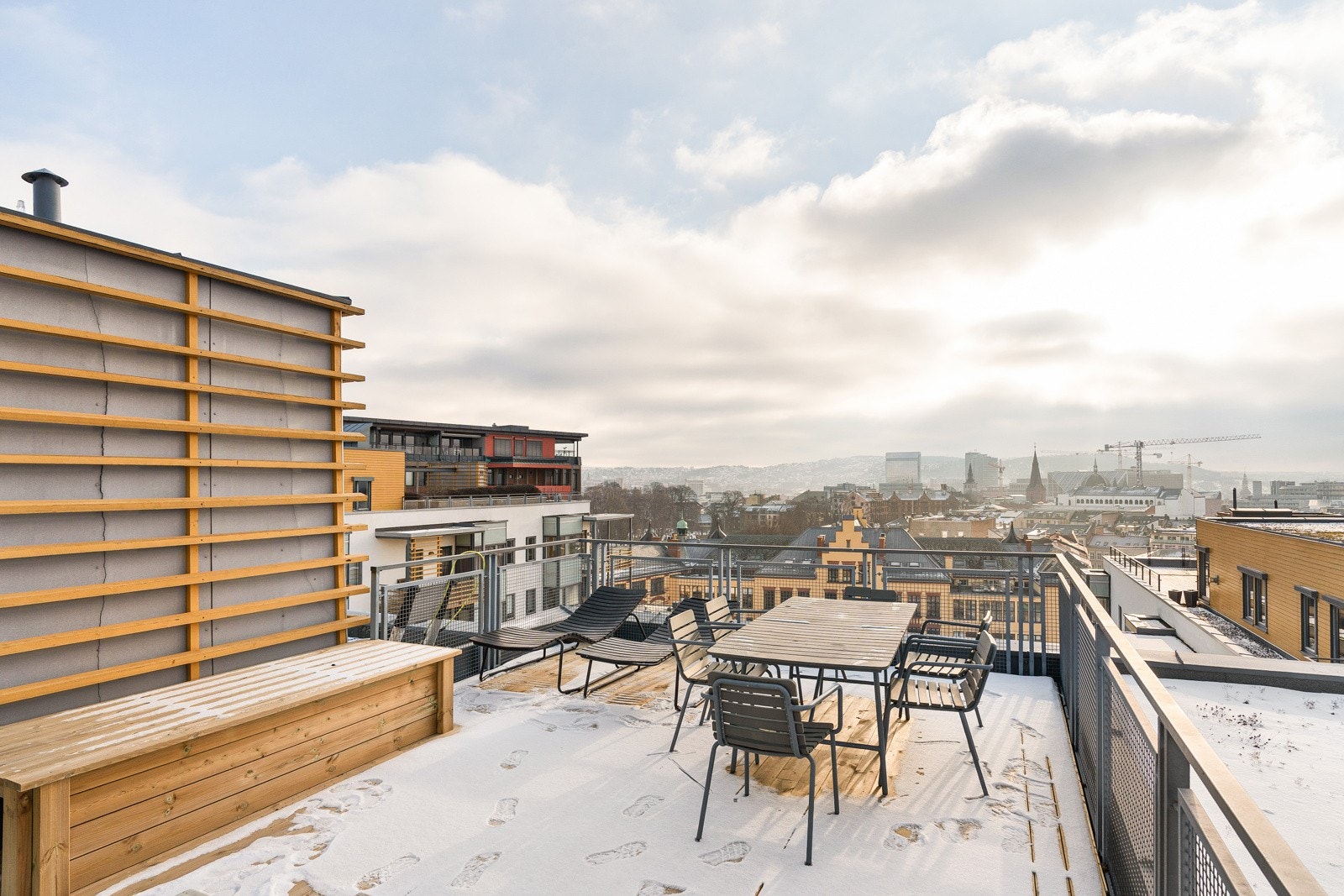 Direkte tilgang til tre felles takterrasser med sol hele dagen. Galleribilde