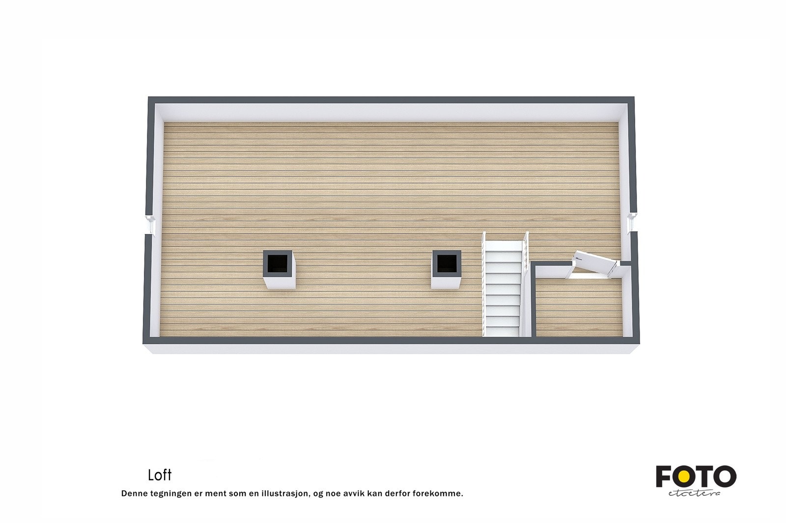 Plantegning for et stort loft. Galleribilde