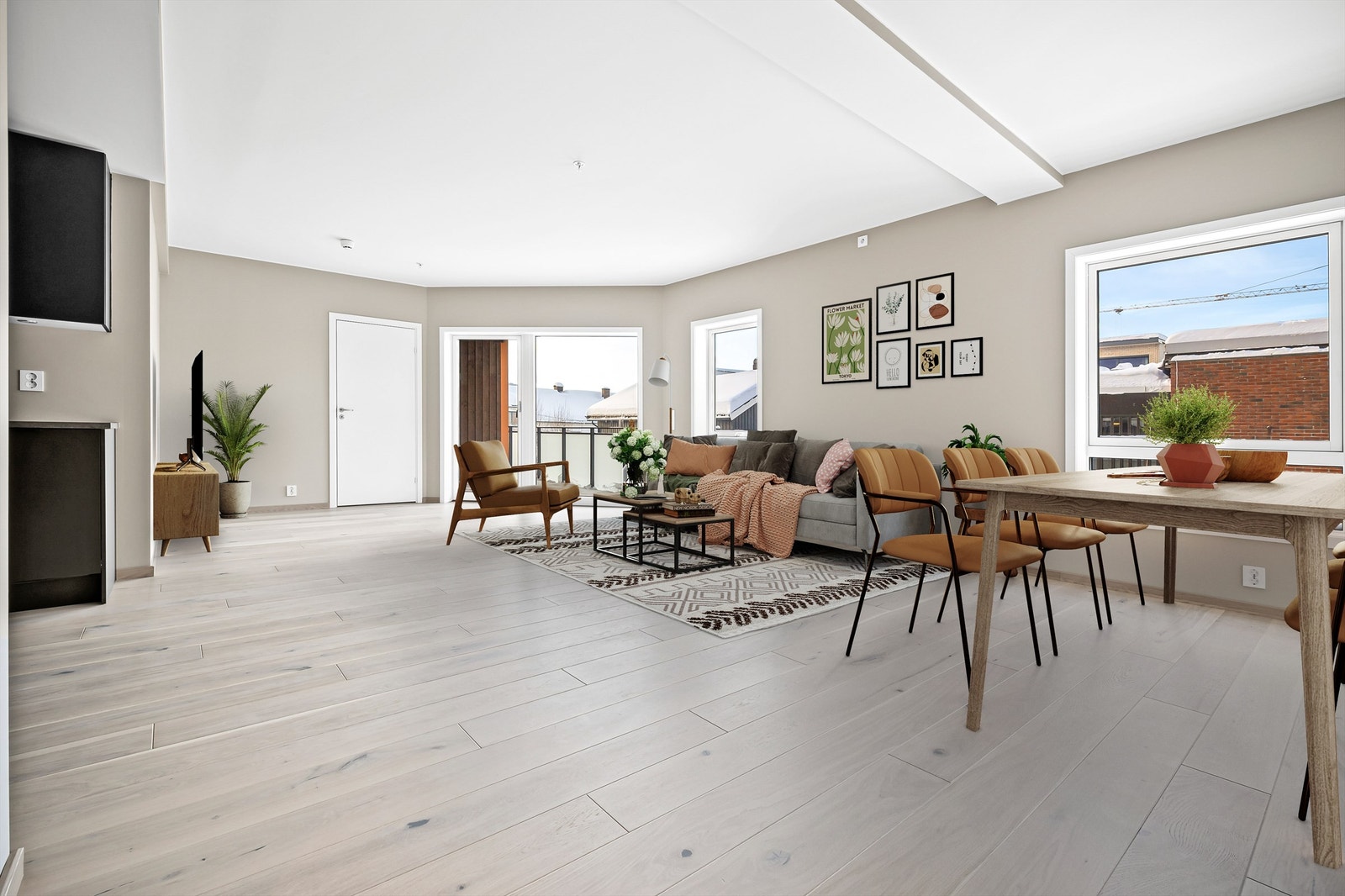 Stue - Rommet er digitalt stylet Galleribilde