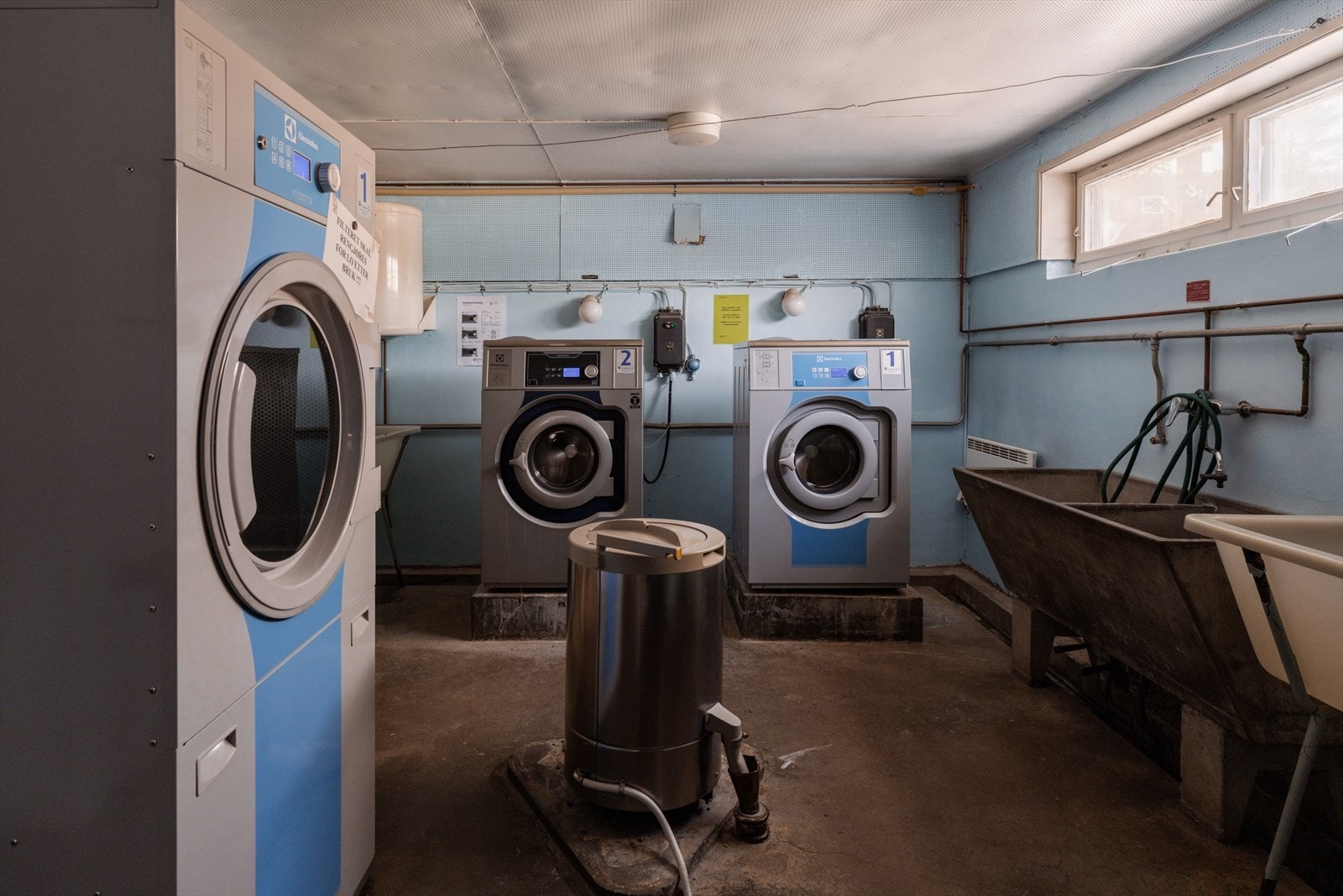 Fellesvaskeri er tilgjengelig for beboerne. Galleribilde