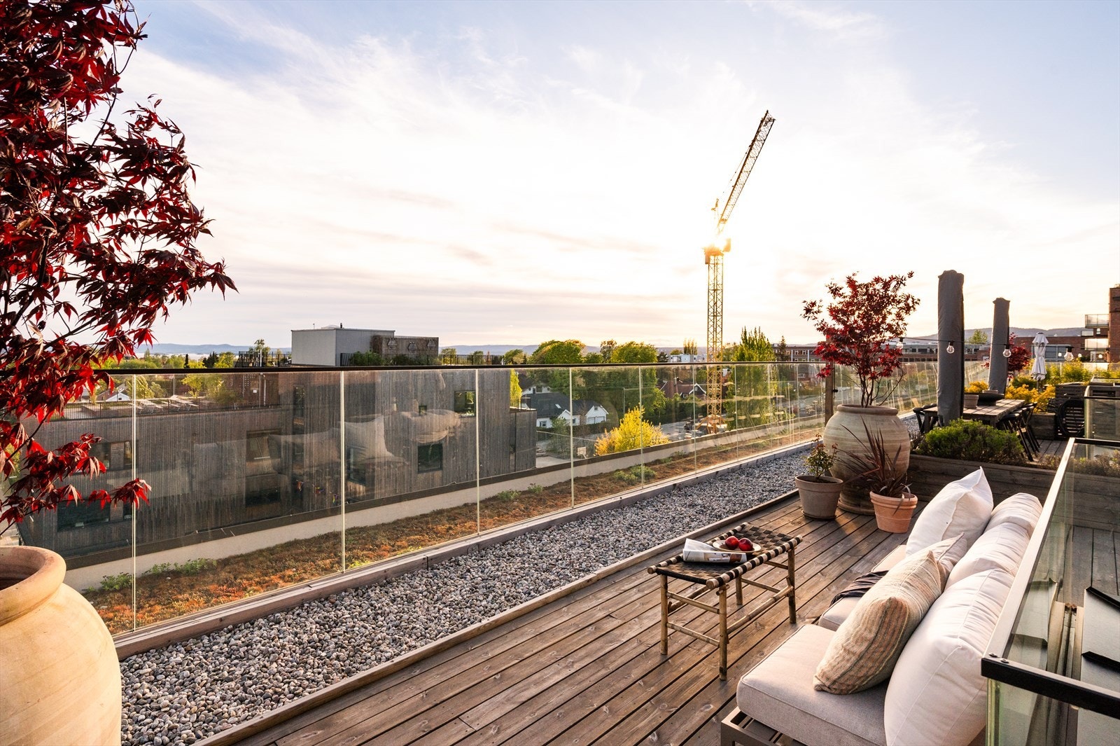 Her får du tilgang til uteområder med optimale solforhold og en herlig utsikt. Galleribilde