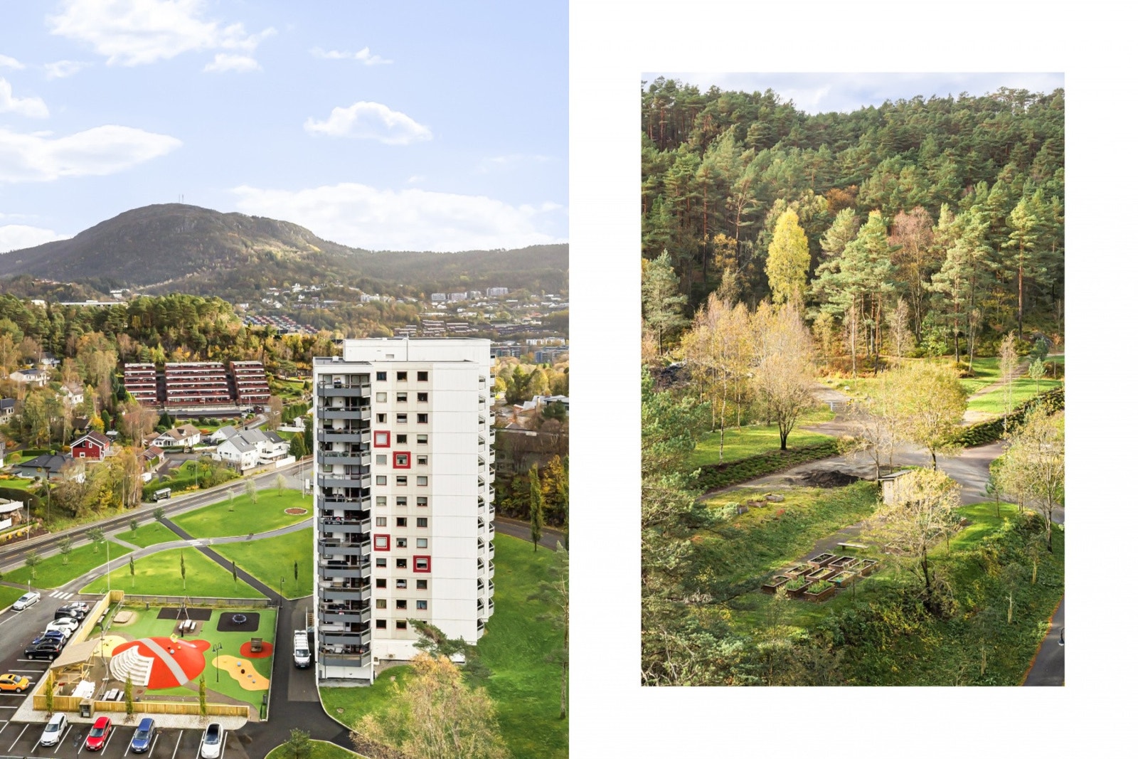 Leiligheten ligger i byggets 2.etasje Galleribilde