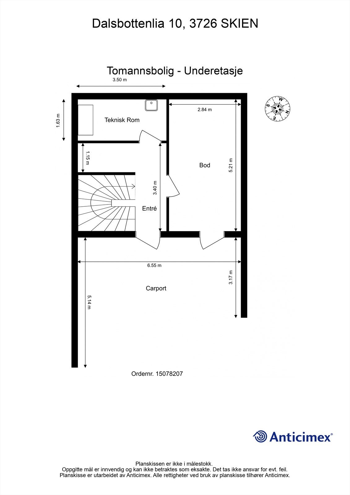 Plantegning underetasje. Galleribilde