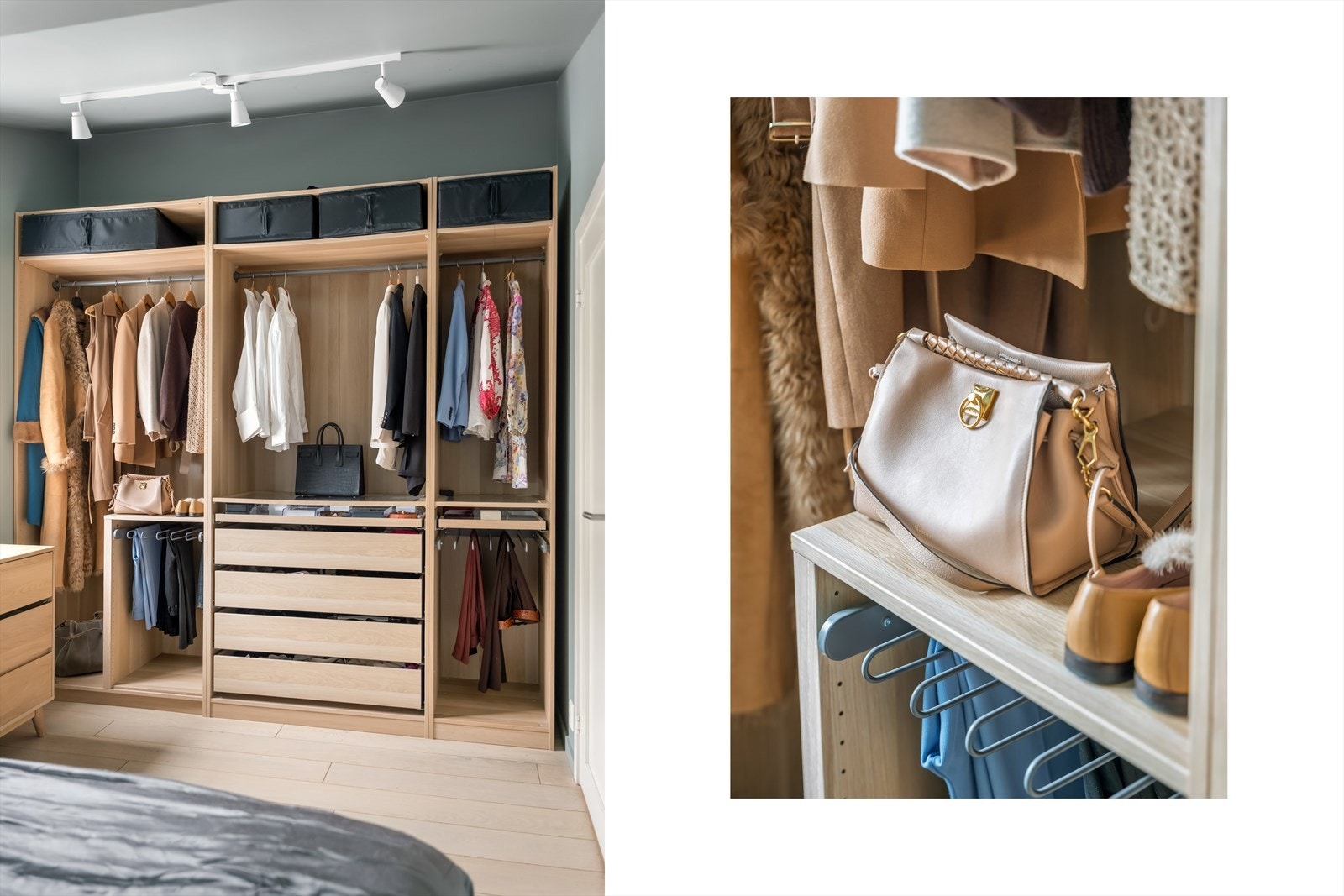 Smarte og arealeffektive garderobeløsninger gir rikelig med oppbevaringsplass. Galleribilde