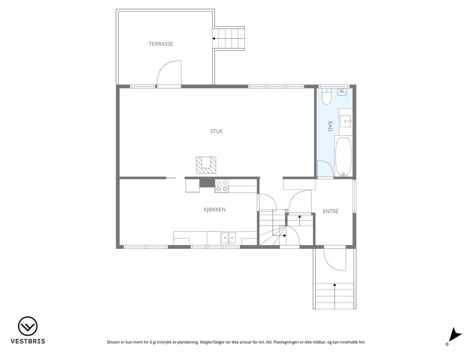 Plantegning av hovedetasjen Galleribilde