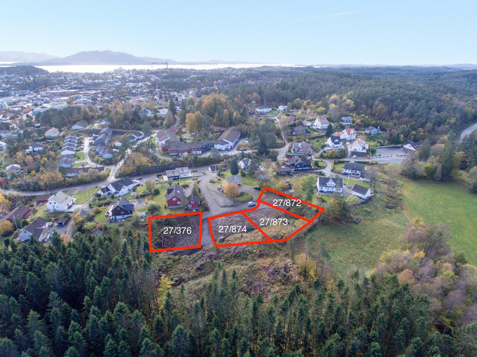 Tomtene omtrentlig markert Galleribilde