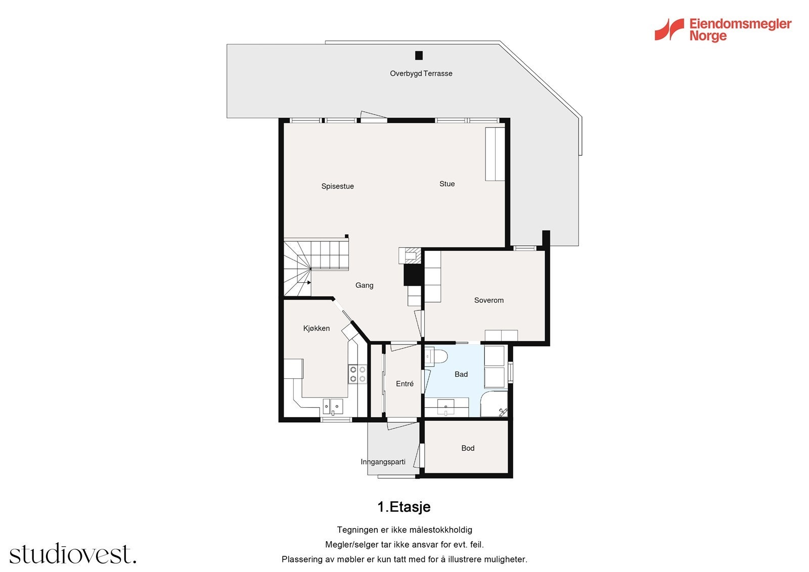 Planskisse 1. etasje Galleribilde