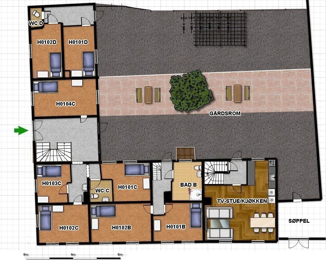 Romoversikt 1.etg. Galleribilde