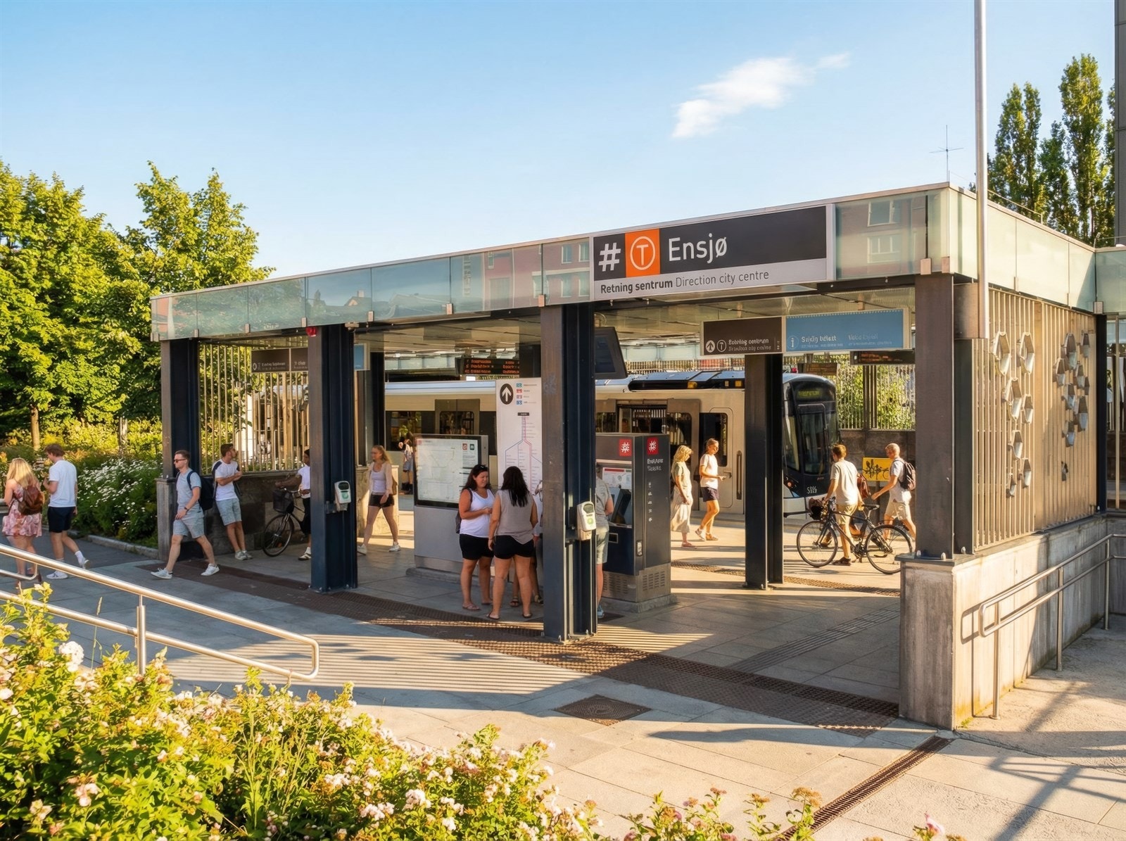 Det er kun noen minutters gange til Ensjø T / Tøyen T med alle byens T-banelinjer Galleribilde