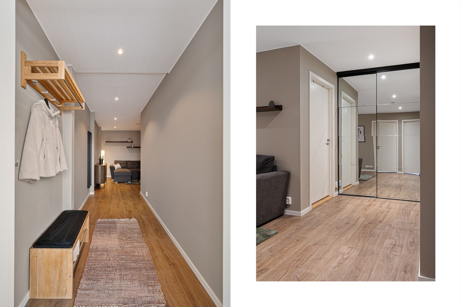 God plass i entré til å henge fra seg yttertøy og sko. Galleribilde