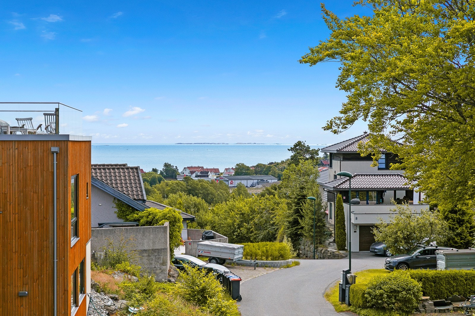 Utsikt fra takterrassen Galleribilde