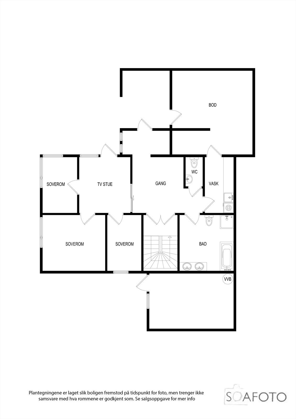 Plantegning 1. etasje Galleribilde