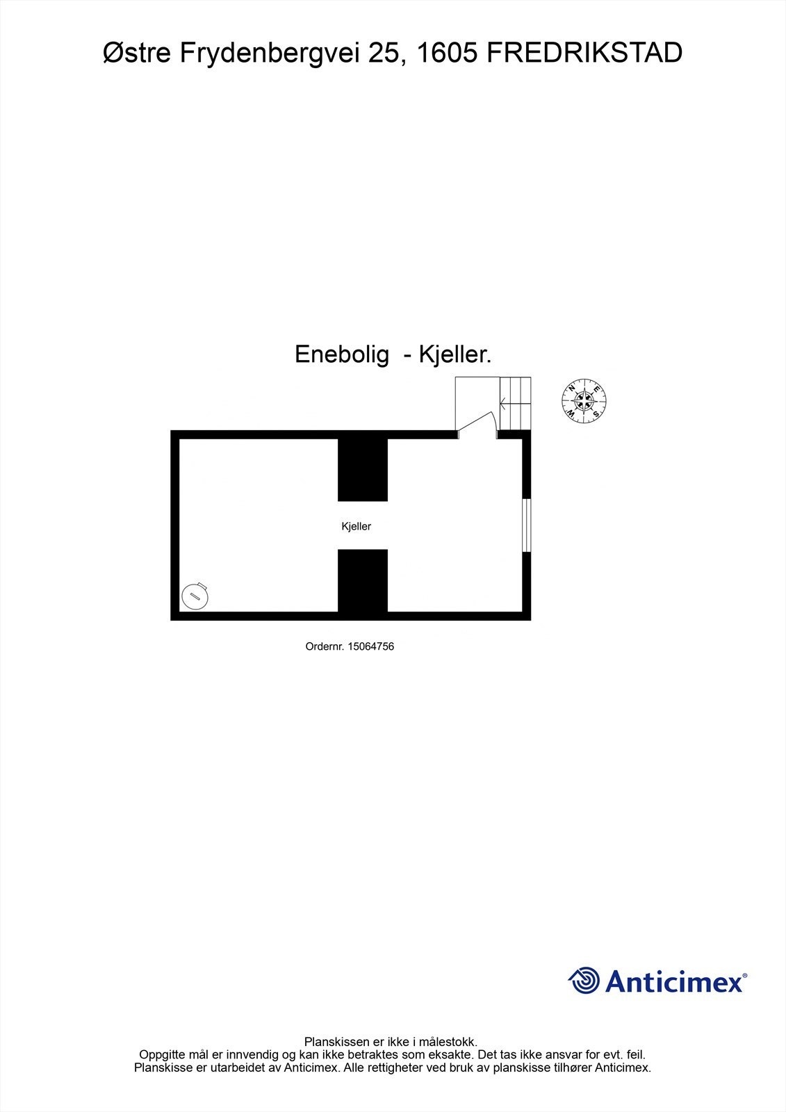 Veiledende skisse av kjeller. Galleribilde