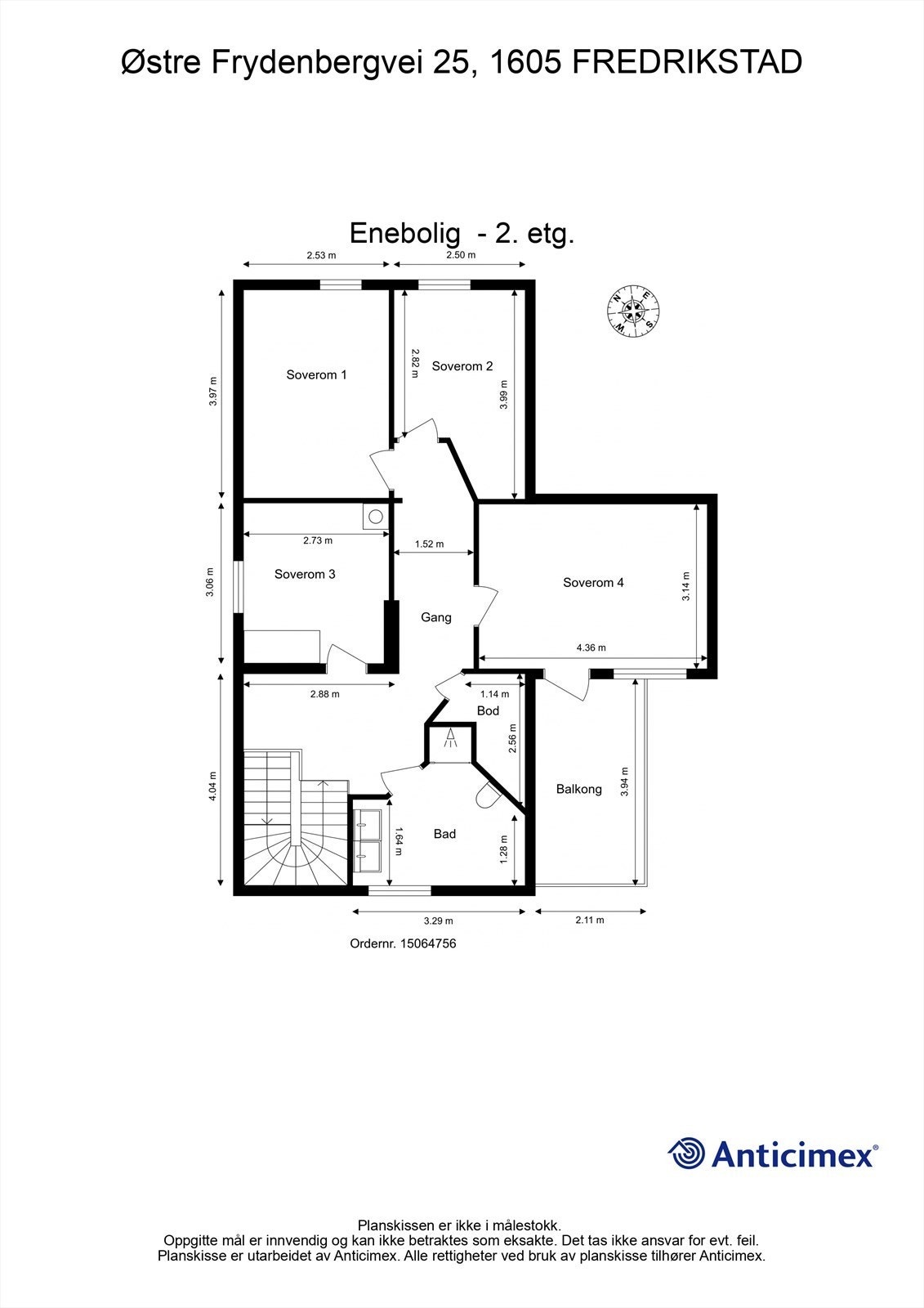 Veiledende skisse av andre etasje. Galleribilde