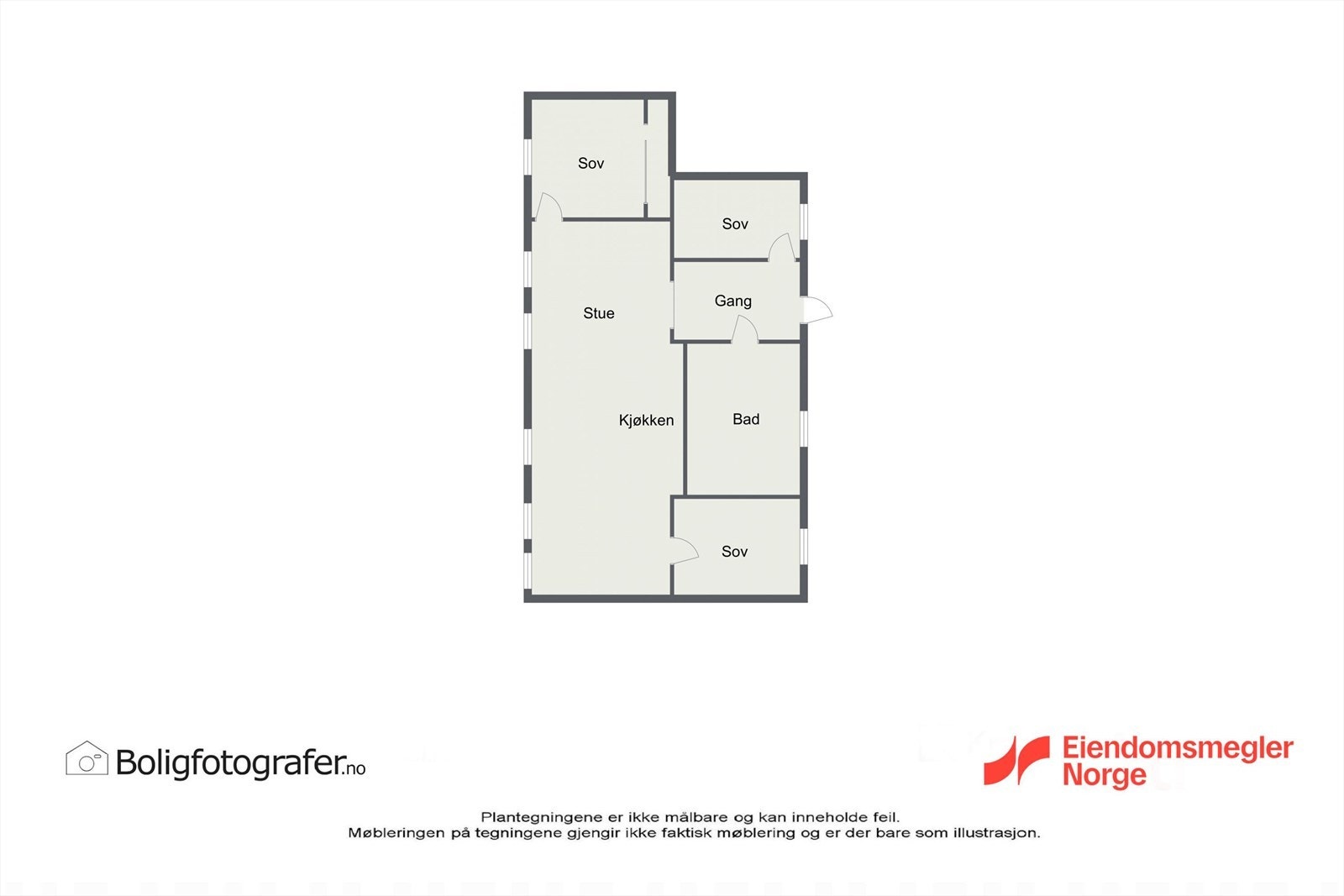 Leiligheten har følgende planløsning Galleribilde