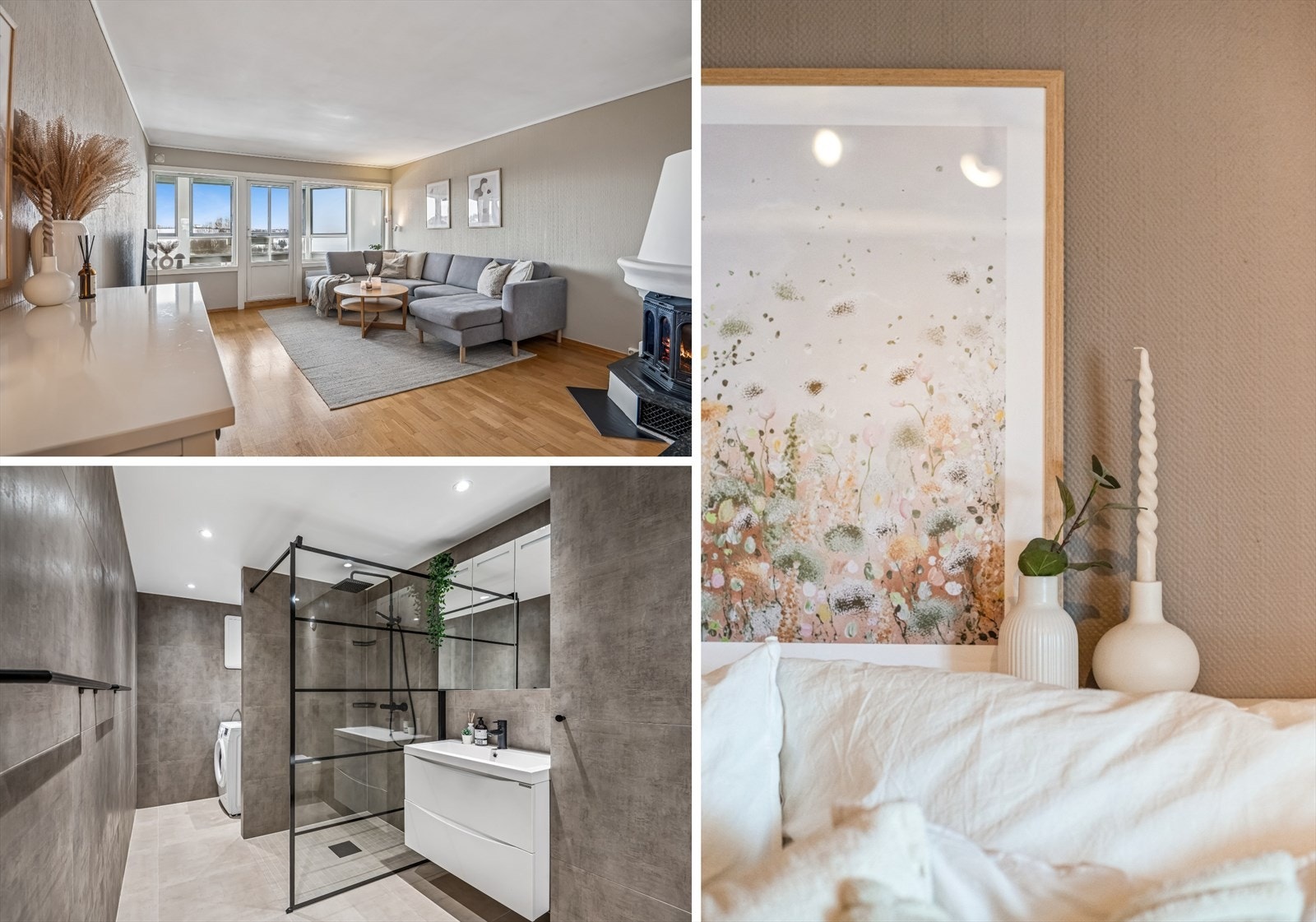 Velkommen til en pen og lys 4-roms leilighet beliggende i 3. etg. med nydelig utsikt. Her har man to balkonger og en garasjeplass. Galleribilde