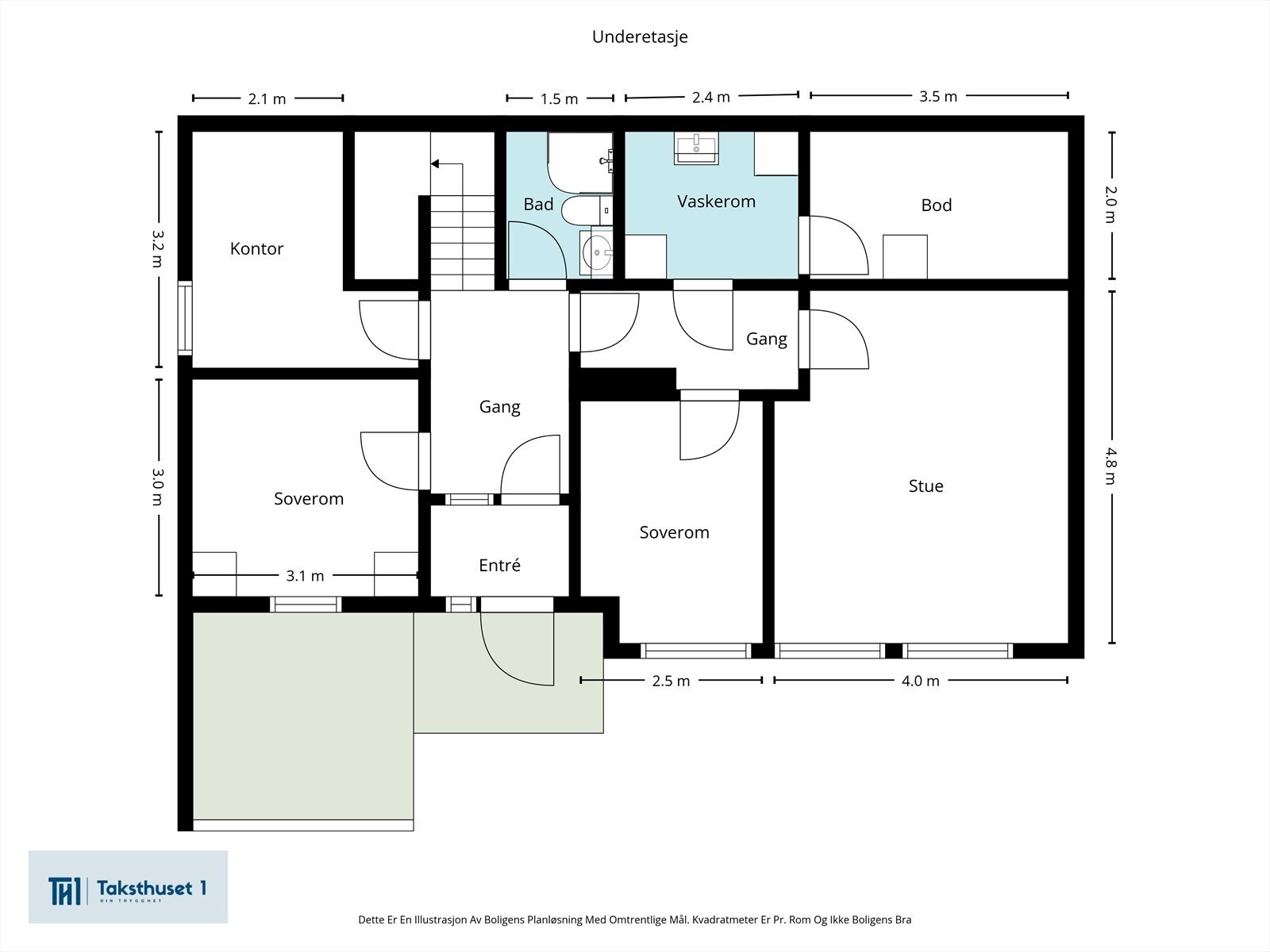 Plantegning - underetasje. Galleribilde